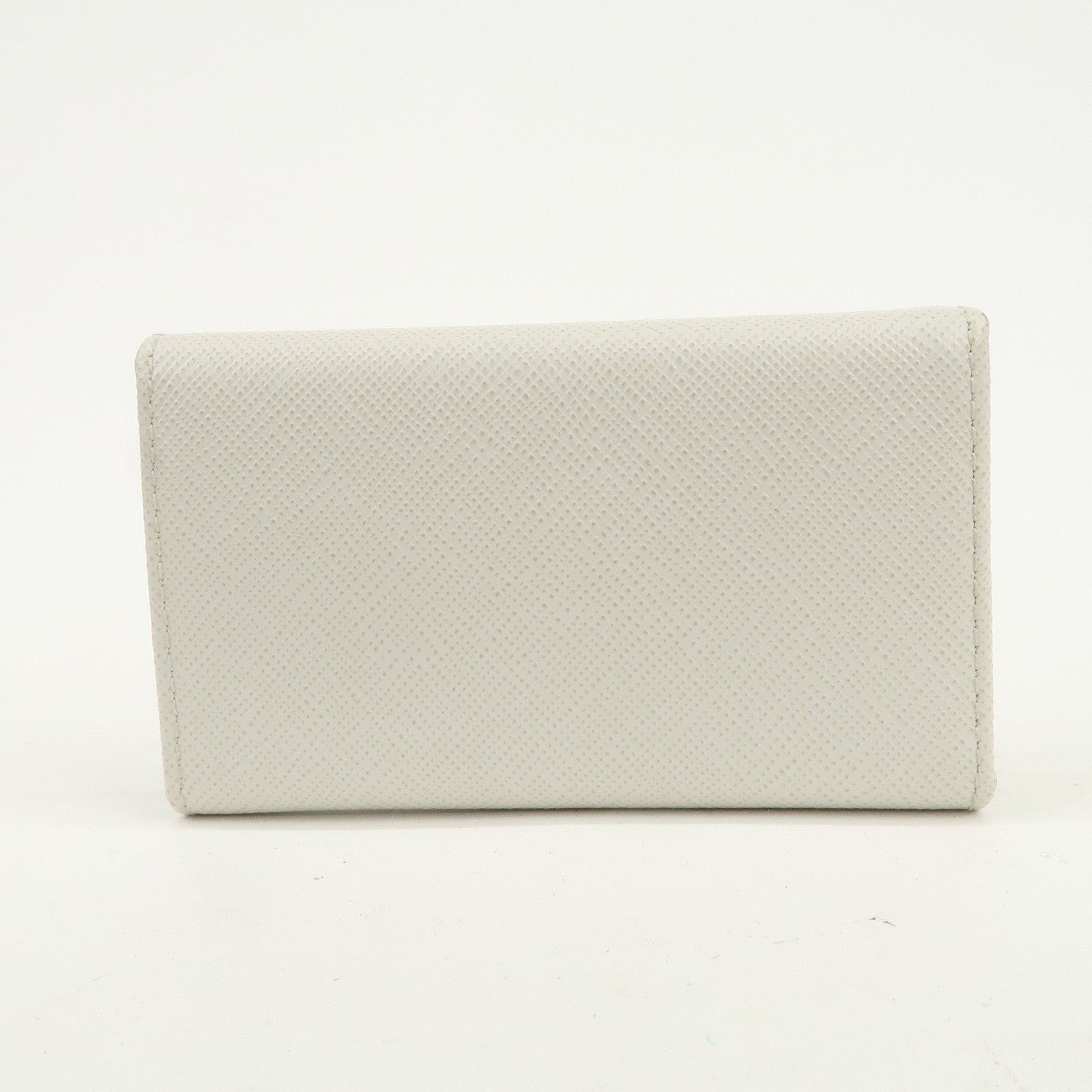 Prada Prada Ribbon Saffiano Key Holder White Size ONE SIZE - 2 Thumbnail