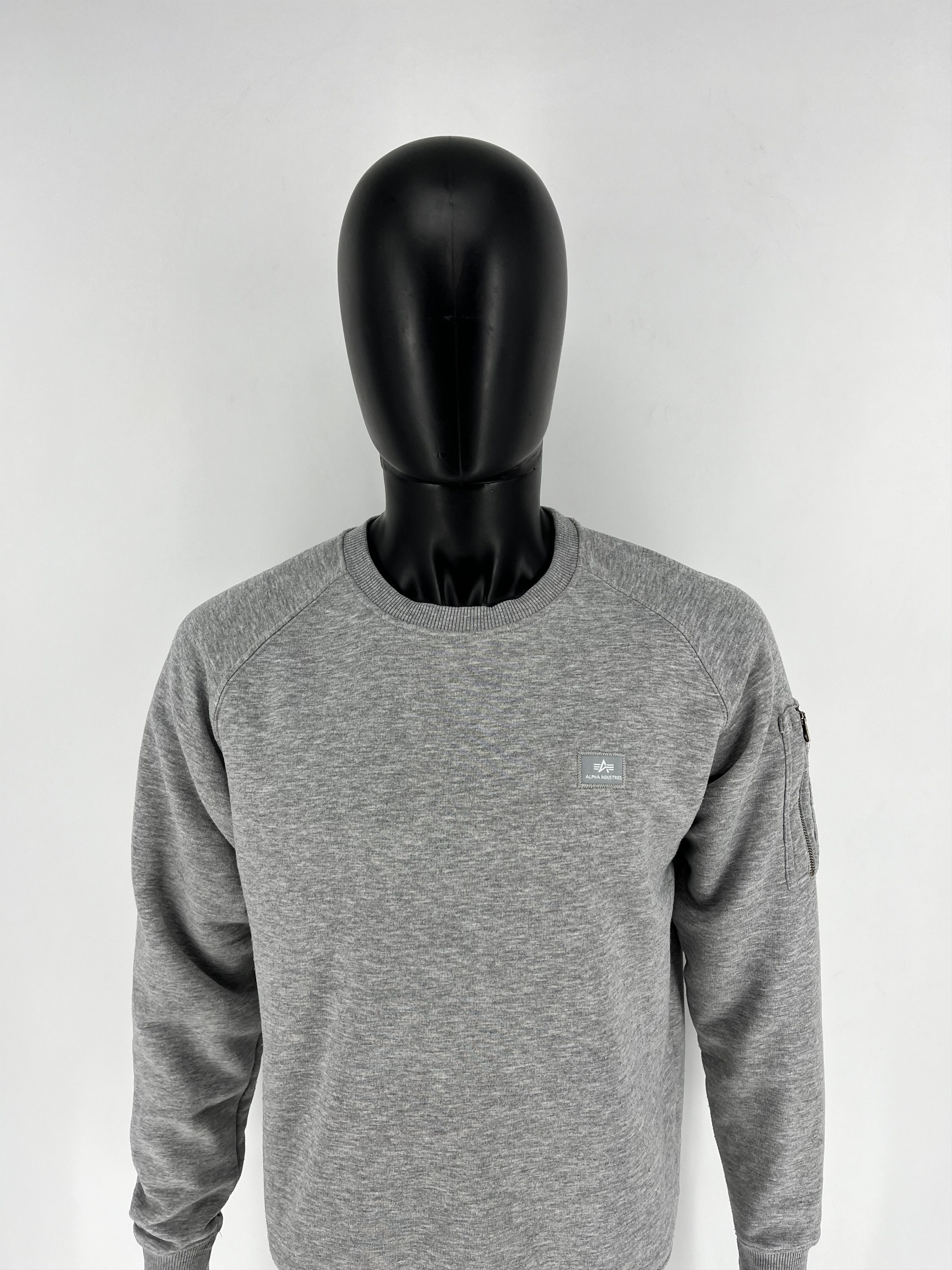 Alpha Industries × Vintage Alpha Industries Grey Sweatshirt With Tape Size M Size US M / EU 48-50 / 2 - 5 Thumbnail