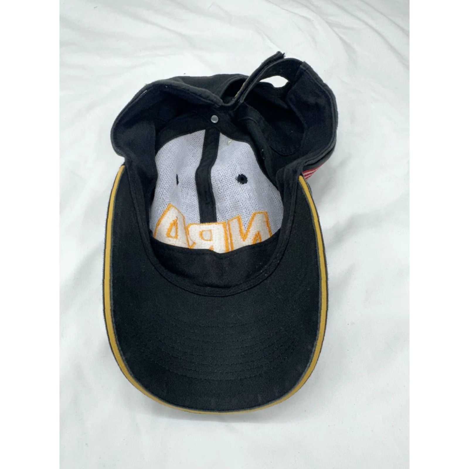 Vintage Unbranded NRA American Flag Baseball Hat Black Yellow Embroidered Adjustable Cap Boys Mens MLB Cap Size ONE SIZE - 3 Thumbnail