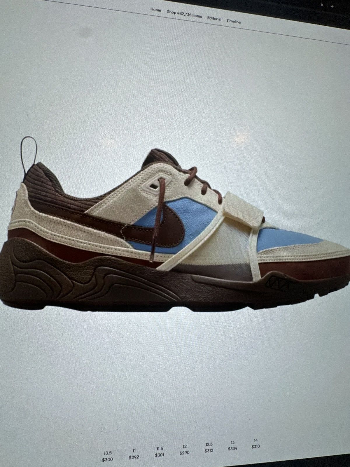 Nike × Travis Scott NIKE ZOOM FIELD JAXX - LECHE BLUE Size US 10.5 / EU 43-44 - 1 Thumbnail