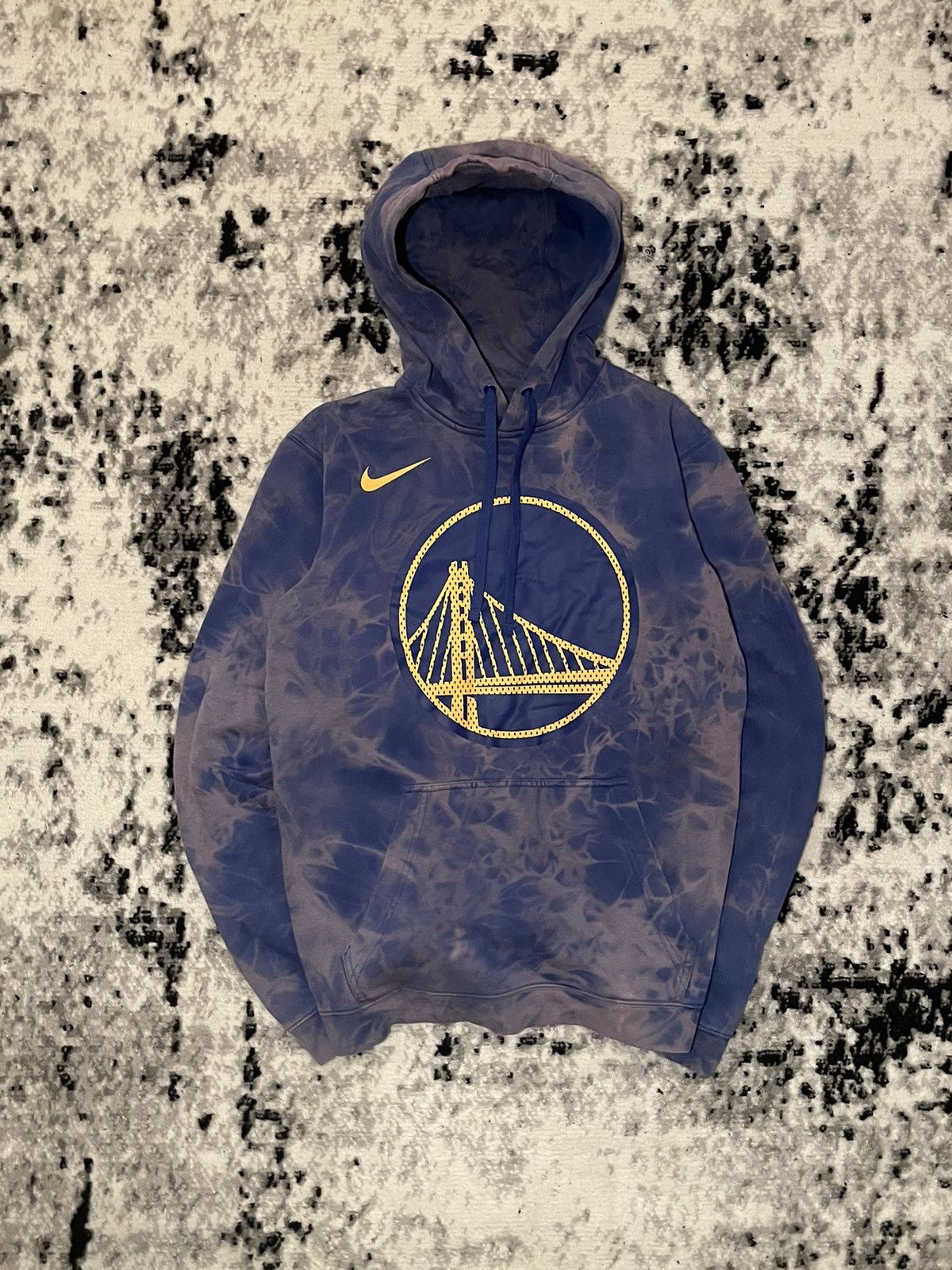 NBA × Nike Vintage Golden State Warriors Nike Hoodie Big Central Logo Size US S / EU 44-46 / 1 - 1 Thumbnail