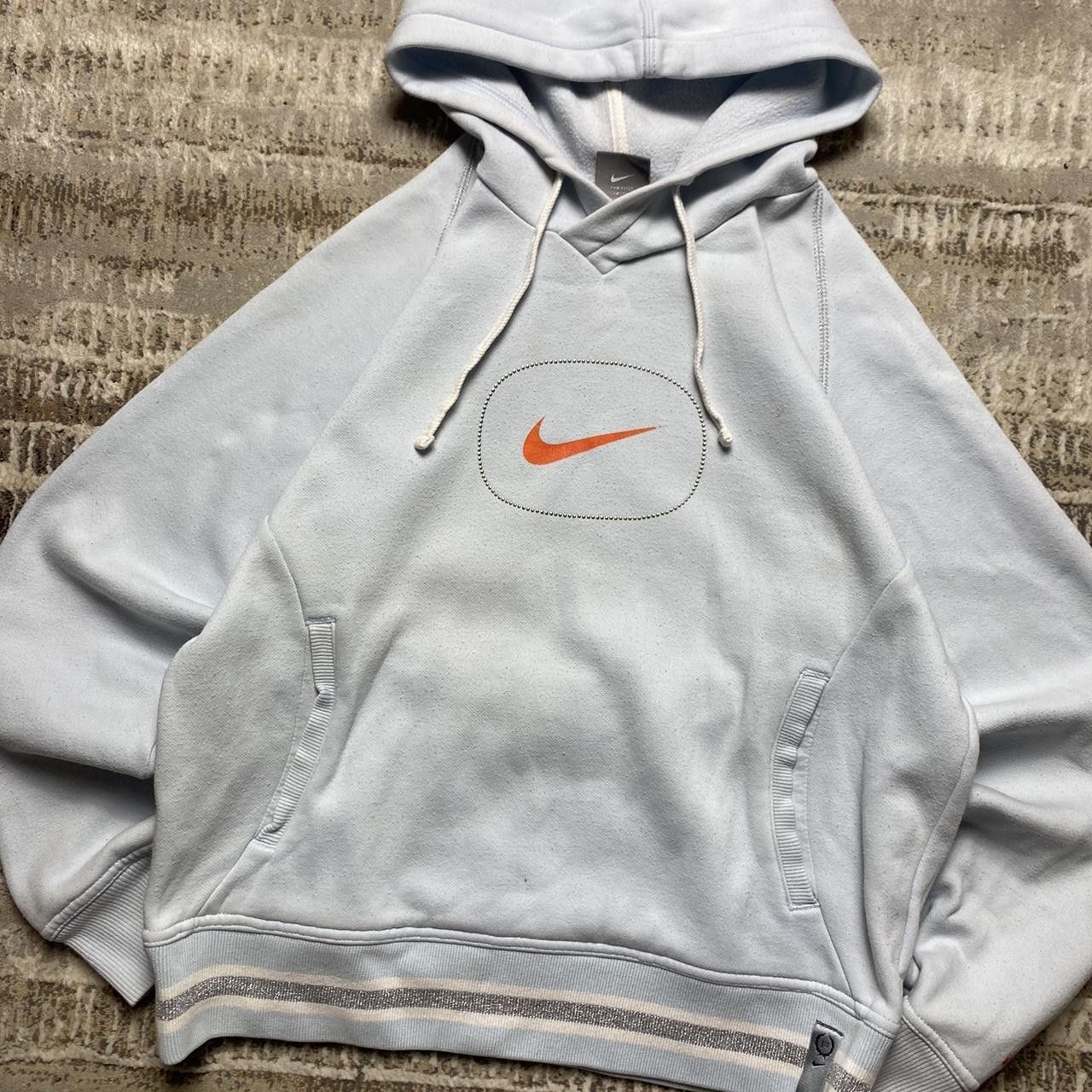 Nike 00s Nike Boxy Rhinestone Hoodie Light Blue M Size M / US 6-8 / IT 42-44 - 2 Thumbnail