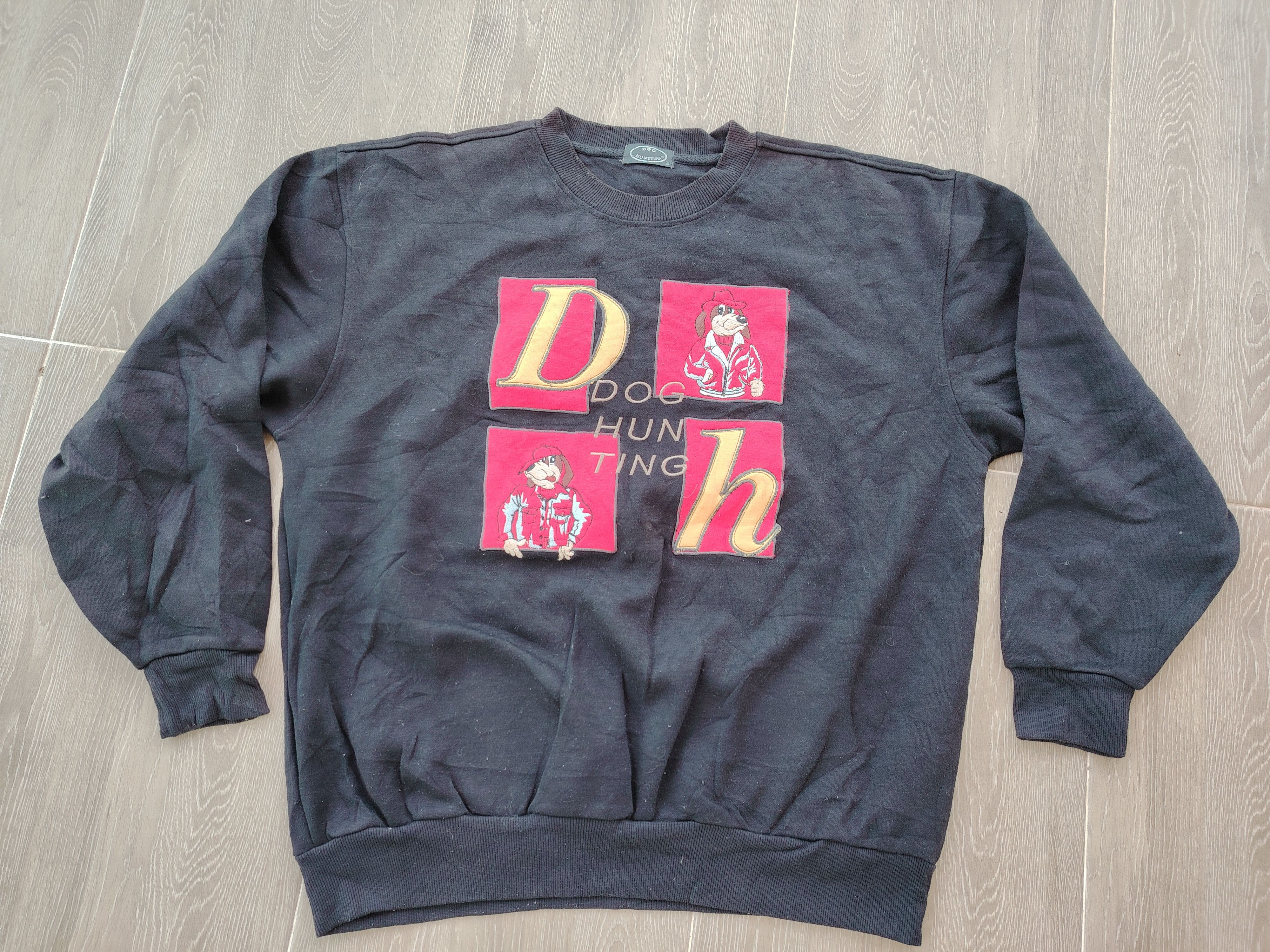Vintage Vintage Dog Hunting Sweatshirt Pull Over Embroidery Size US XL / EU 56 / 4 - 1 Thumbnail