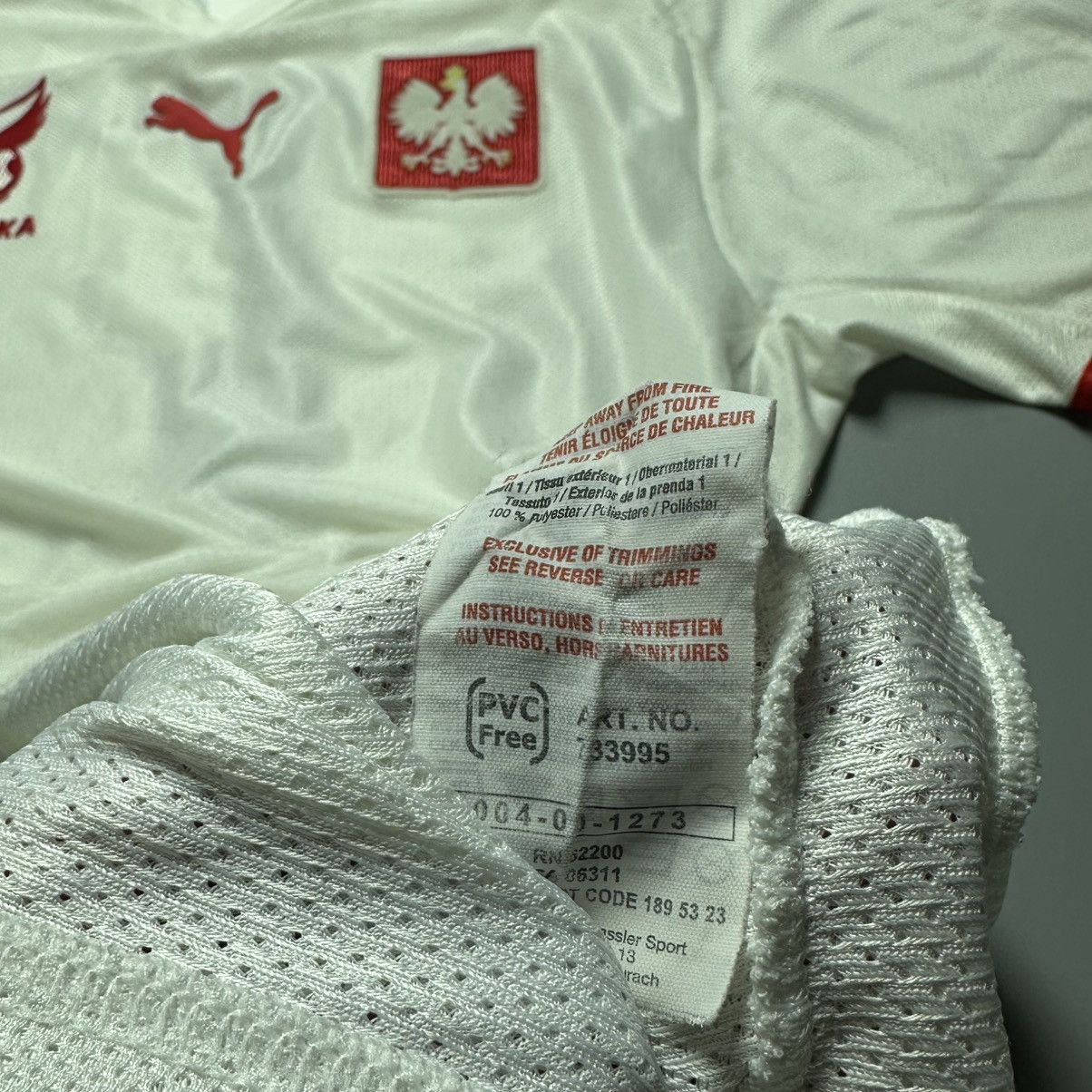Puma POLAND PUMA 2008 EURO FOOTBALL HOME JERSEY #13 LEWANDOWSKI Size US S / EU 44-46 / 1 - 9 Thumbnail