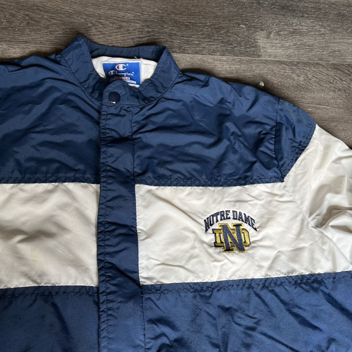 Champion × Vintage Vintage 1980s Champion Notre Dame Nylon Zip Coaches Jacket Size US M / EU 48-50 / 2 - 2 Thumbnail