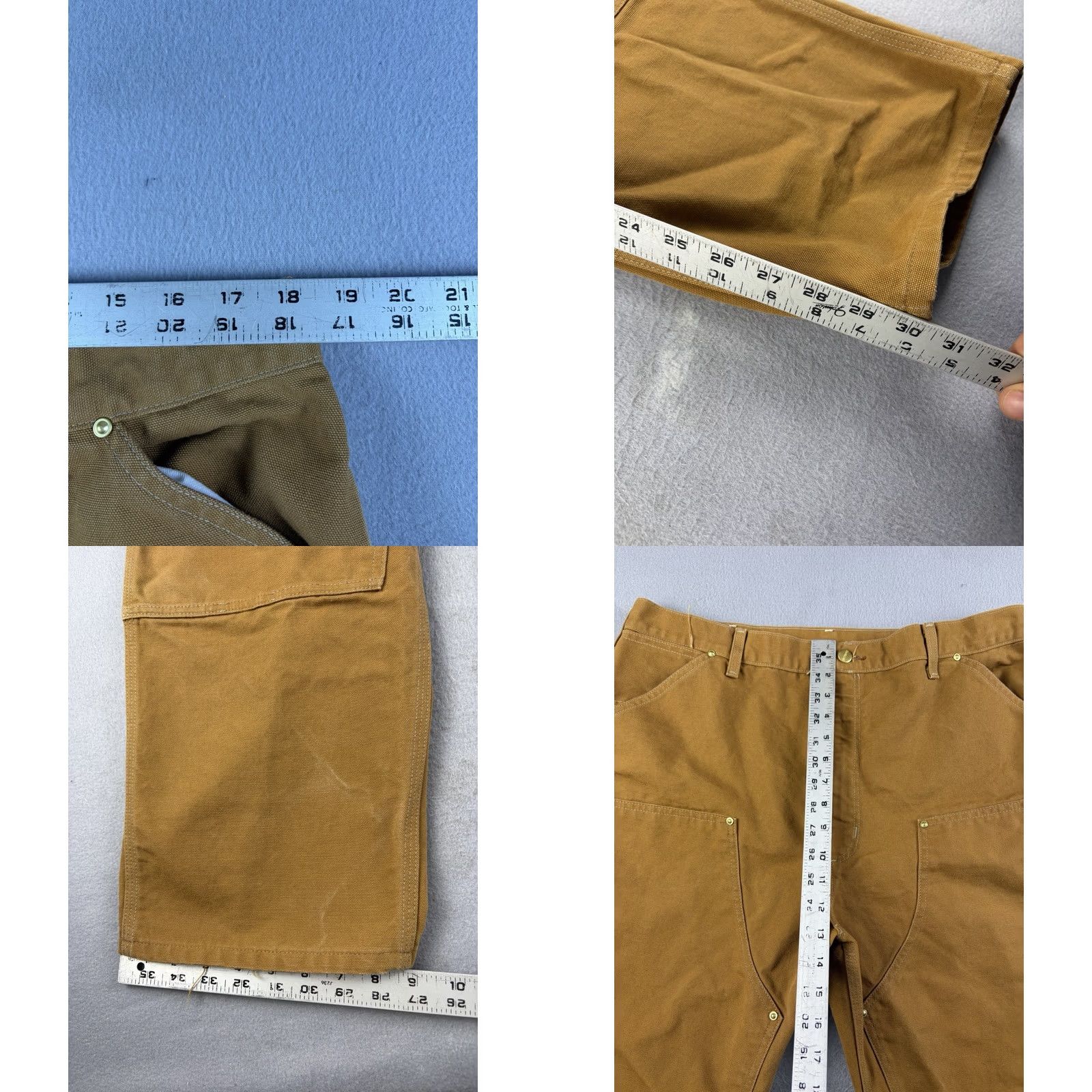 Carhartt VINTAGE Carhartt Pants Mens 40x32 Brown Canvas USA Made 90s Double Knee 5-Pocket Workwear Carpenter Straight Pants Mens Brown USA Carhartt Vintage 90s Size US 40 / EU 56 - 8 Thumbnail