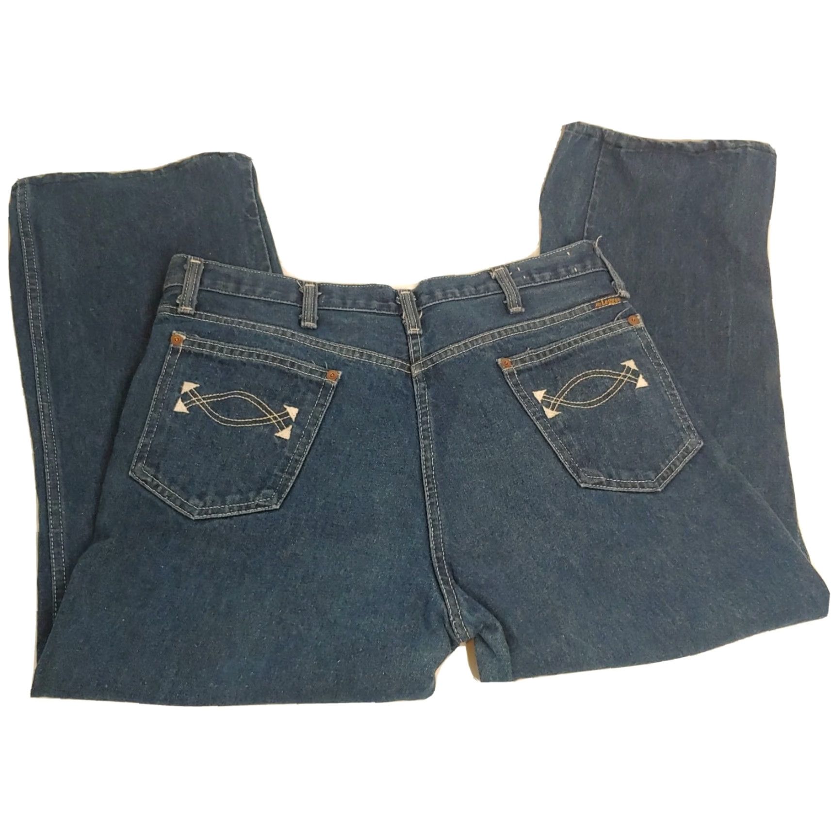 Vintage VINTAGE Mr. Leggs Jeans Western Style Dark Indigo Blue Cotton Denim 36x27 Mens Size US 36 / EU 52 - 3 Thumbnail