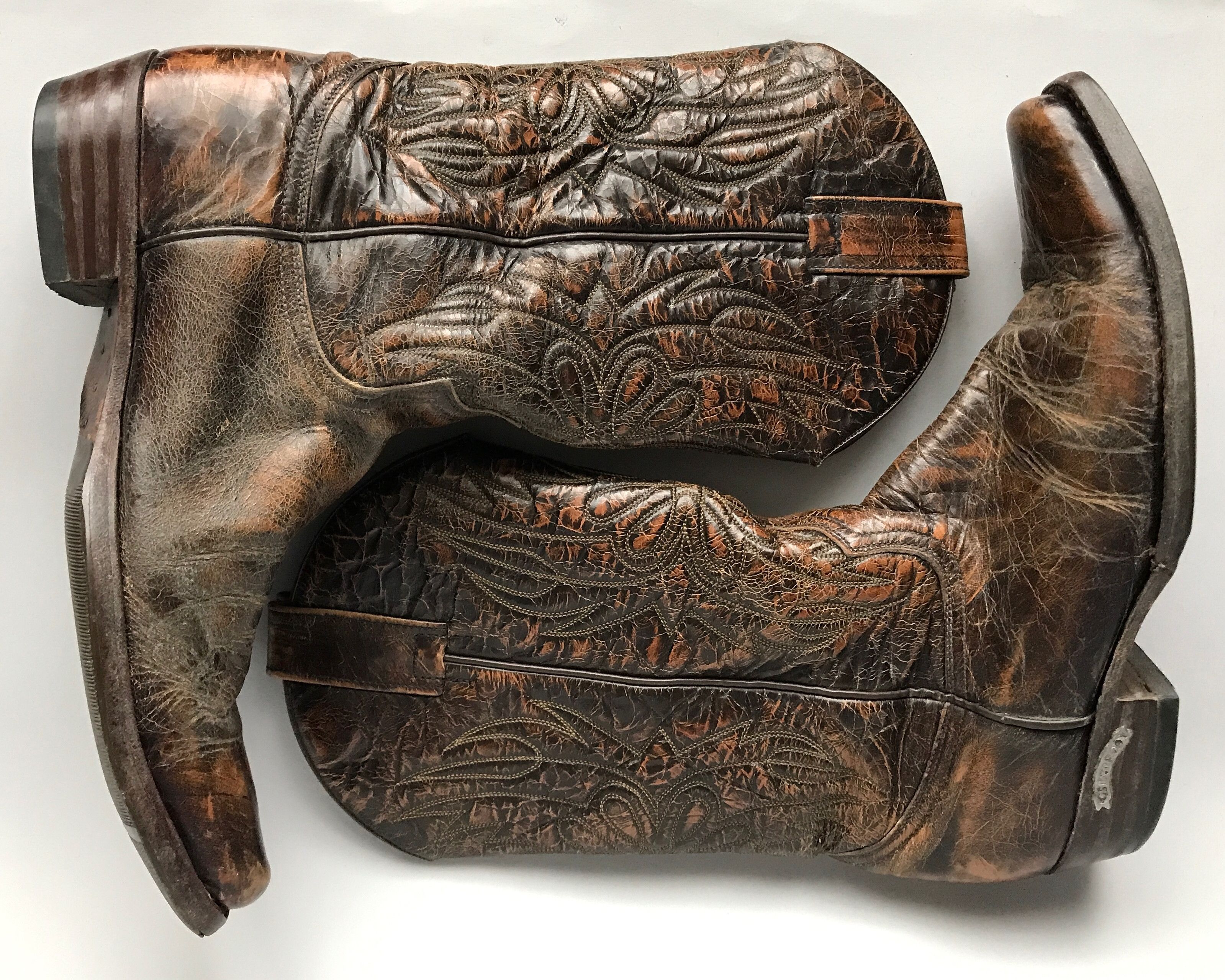 Cowboy Equipment SENDRA EMBROIDERED LEATHER WESTERN COWBOY BOOTS Size US 8.5 / EU 41-42 - 6 Thumbnail