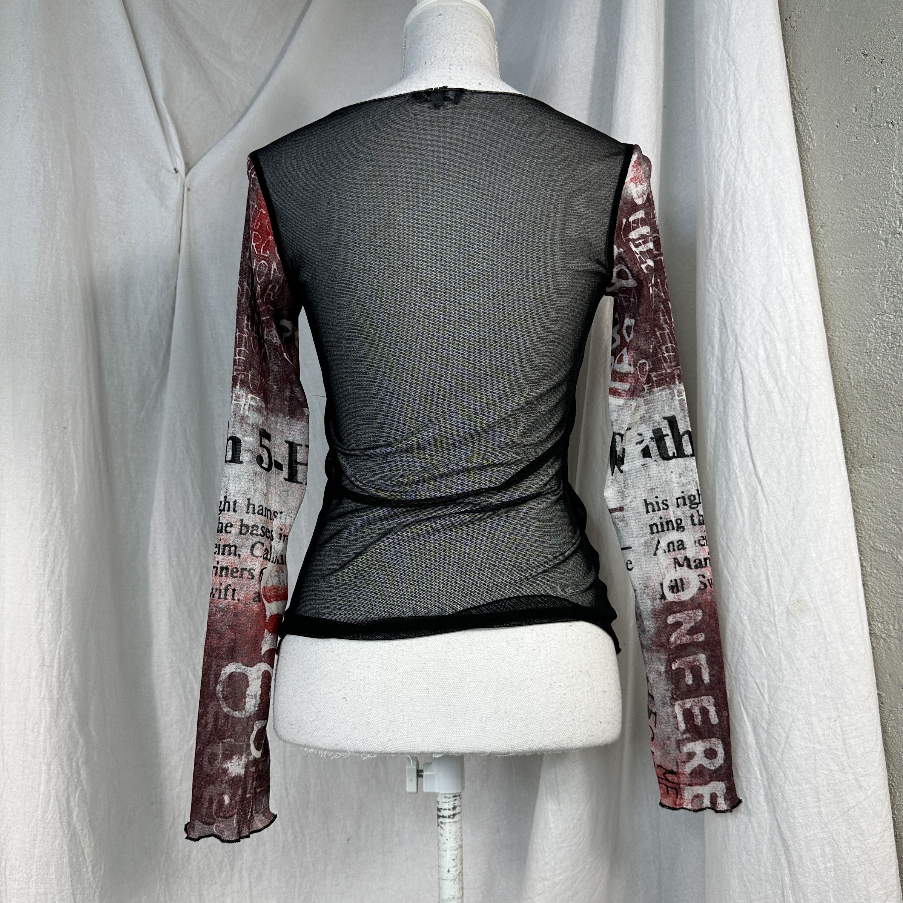 Vintage Vintage Mesh Top Blouse meshtop avant-garde Size S / US 4 / IT 40 - 5 Thumbnail