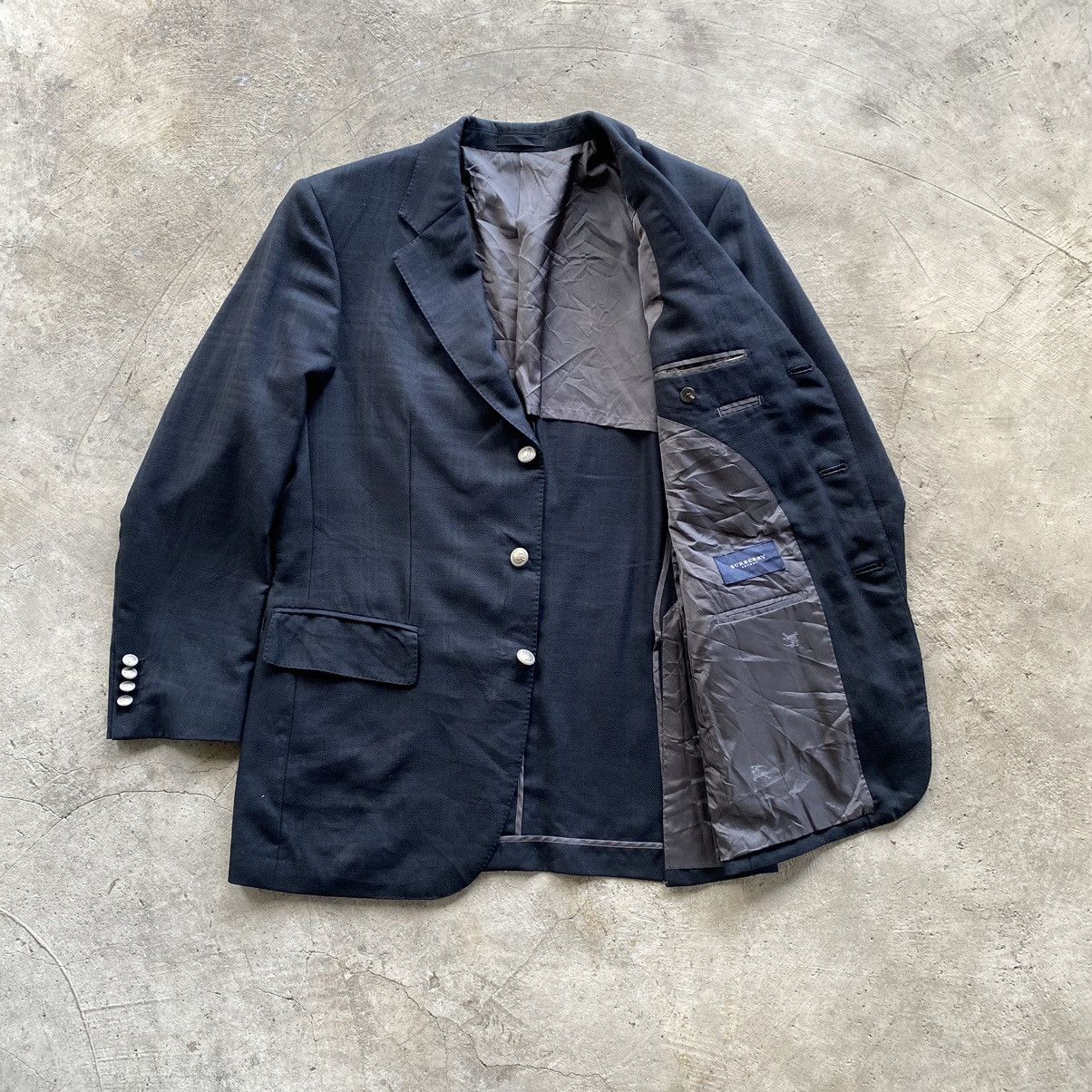 Burberry BURBERRY LONDON Black Nova Check Blazer Jacket Size US M / EU 48-50 / 2 - 1 Thumbnail