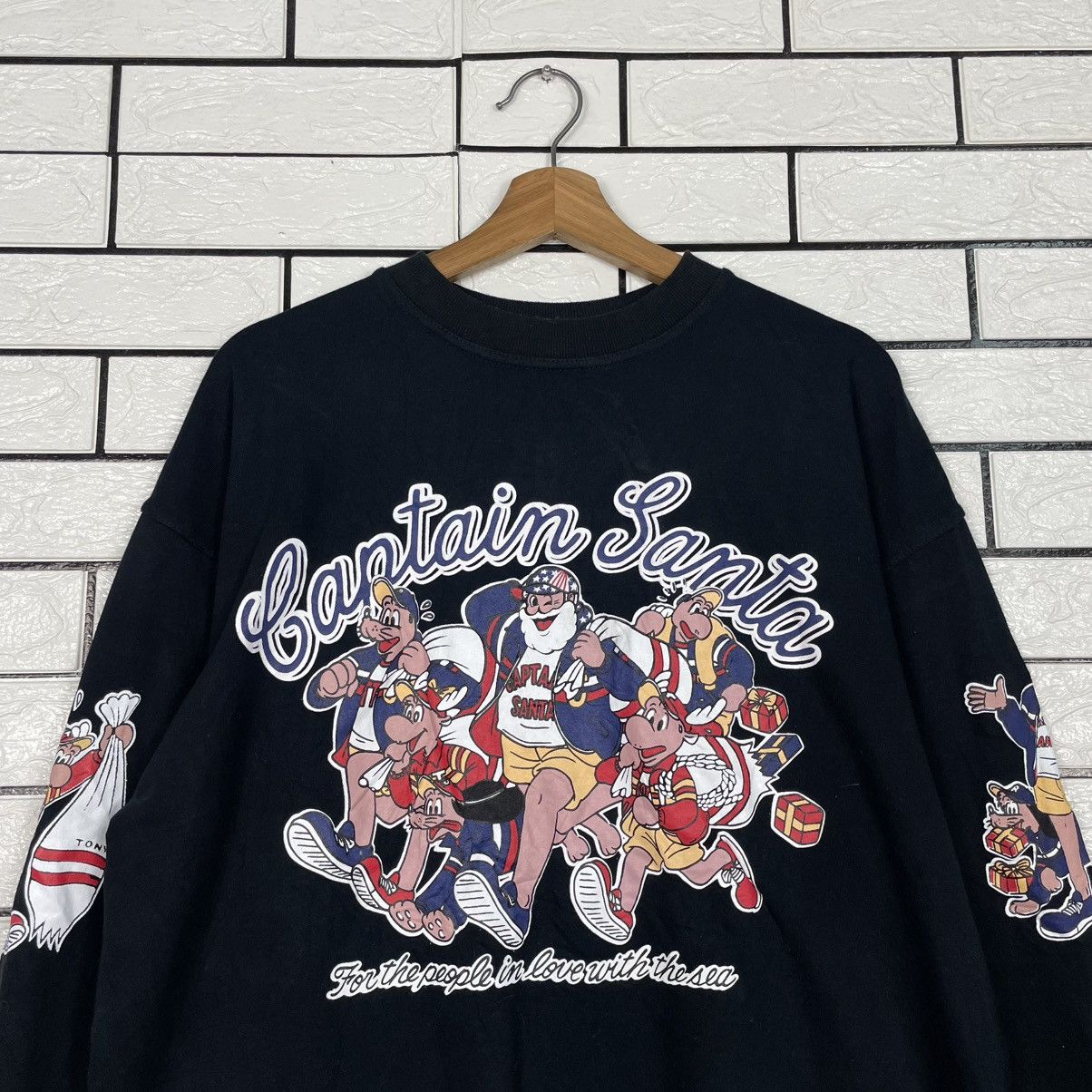 Japanese Brand Captain Santa Big Print Black Sweatshirt Size US M / EU 48-50 / 2 - 2 Thumbnail