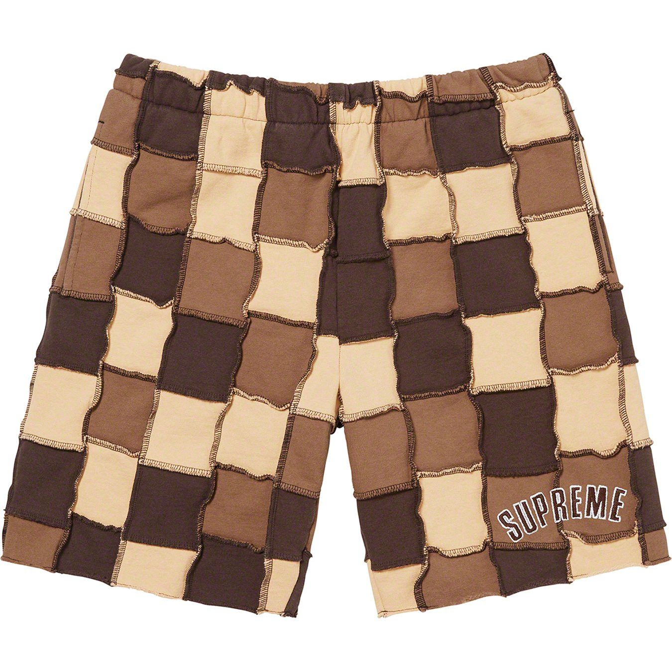 Supreme Reverse Patchwork Sweatshort 'Brown'