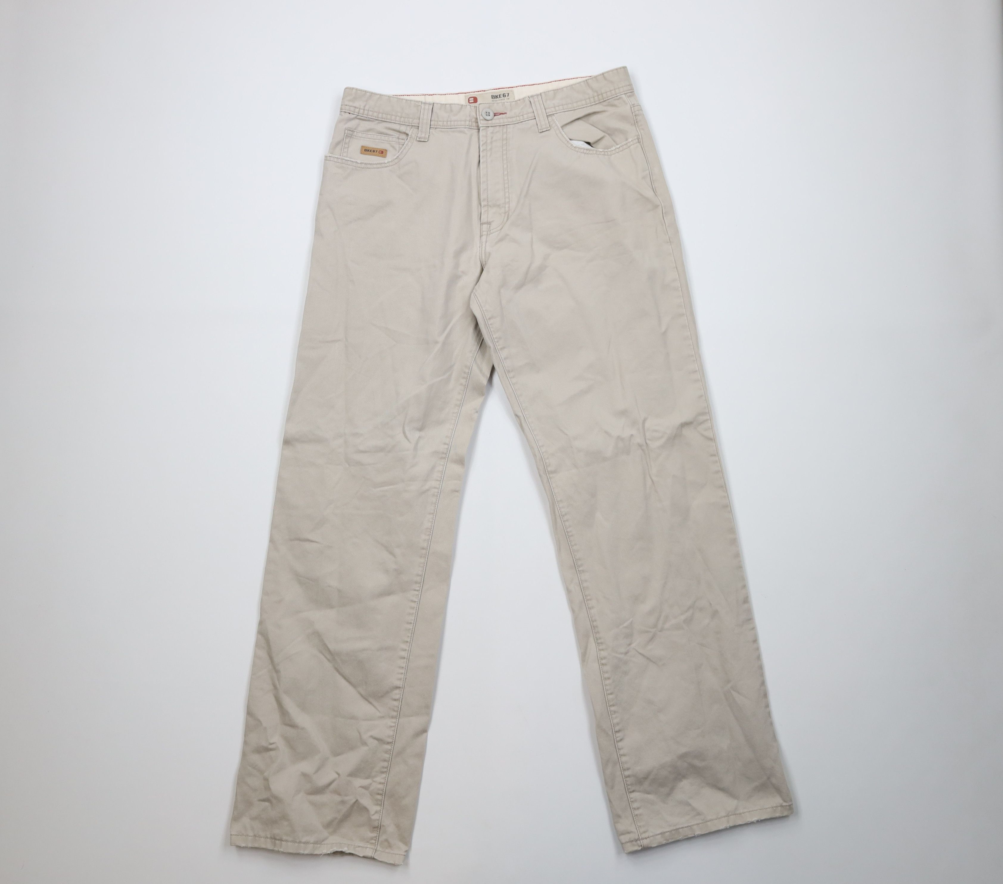 Vintage Vintage Y2K Buckle BKE Wide Leg Pants Beige Cotton Size US 32 / EU 48 - 1 Thumbnail