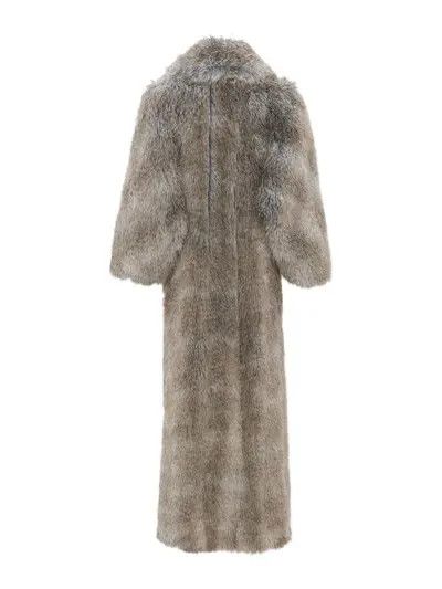 Saint Laurent Paris o1bcso1str0325 Oversize Coat In Animal FreeFur in Gris Chine Size M / US 6-8 / IT 42-44 - 2 Thumbnail