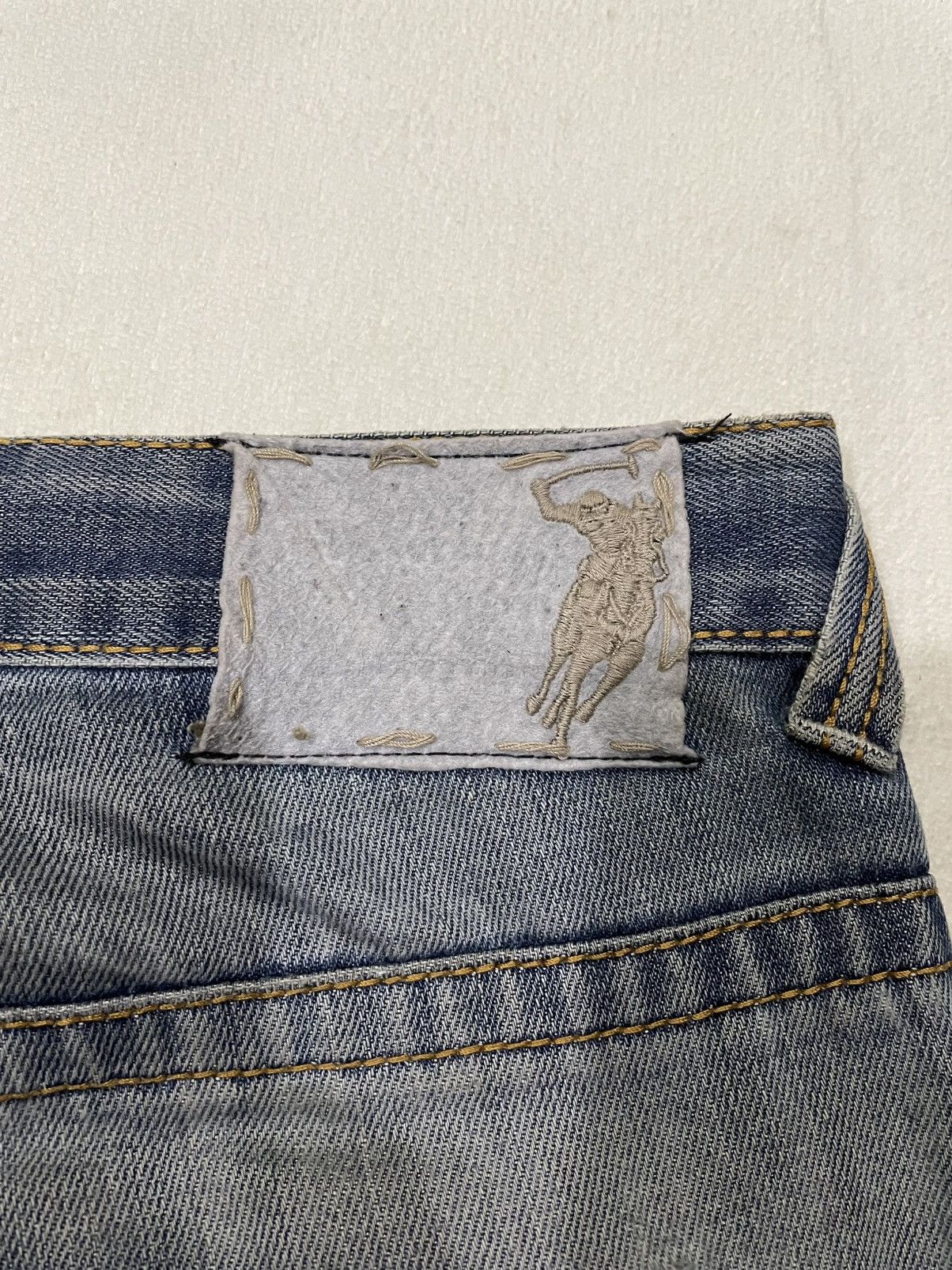 Polo Ralph Lauren Vintage Polo Denim Distress Mudwash Faded Jeans Size US 33 - 15 Thumbnail