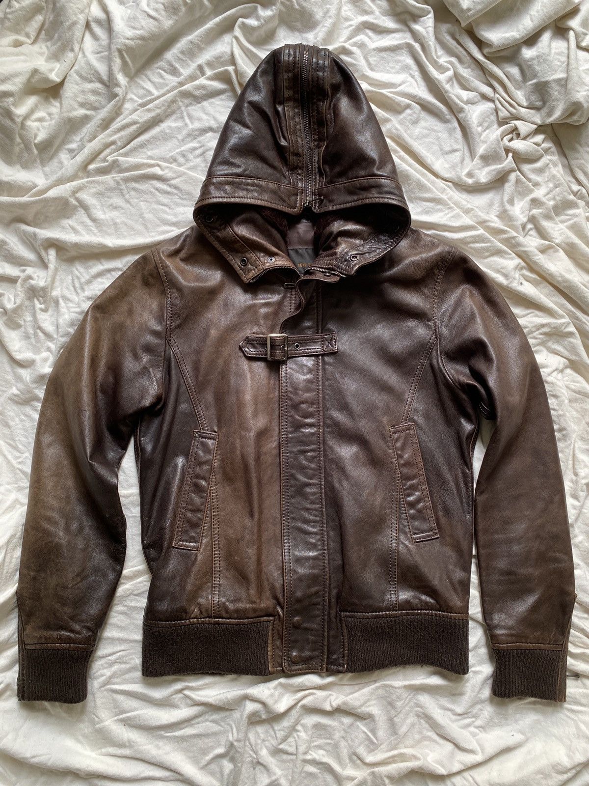 Tete Homme Archive Tete homme hooded leather jacket Size US M / EU 48-50 / 2 - 3 Thumbnail