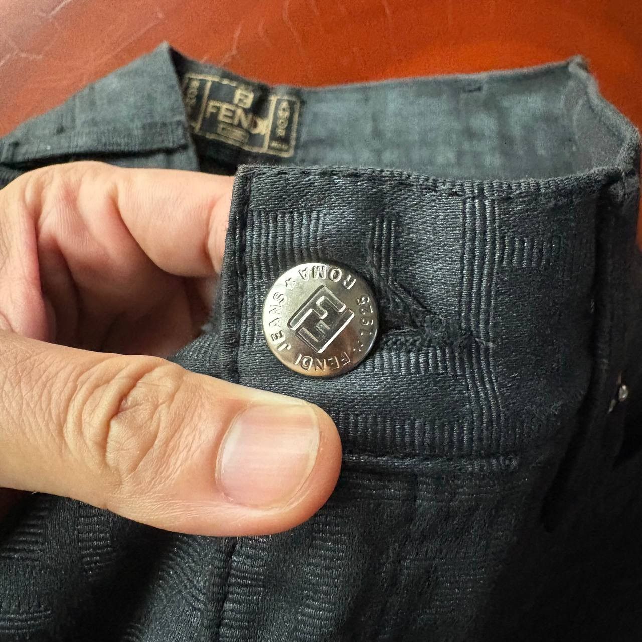 Fendi Vintage Fendi Zucca Dark Grey Monogram Jeans Pants Size US 27 - 9 Thumbnail
