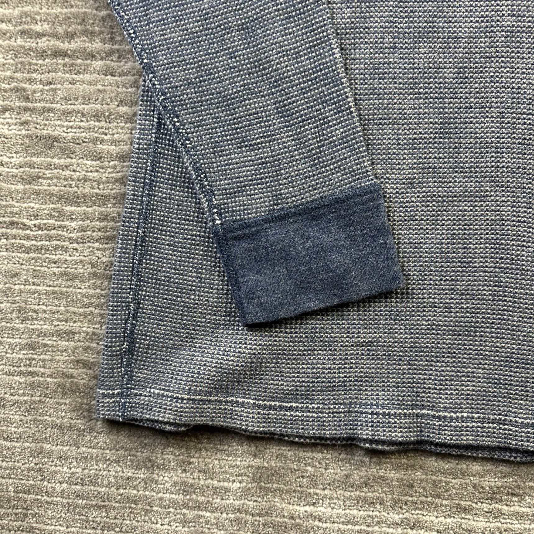 J.Crew J.CREW Shirt XL Wallace & Barnes Mens Blue Thermal Waffle Crew Neck Cotton Knit Vintage? No (revised: Non-vintage) Size US XL / EU 56 / 4 - 3 Thumbnail