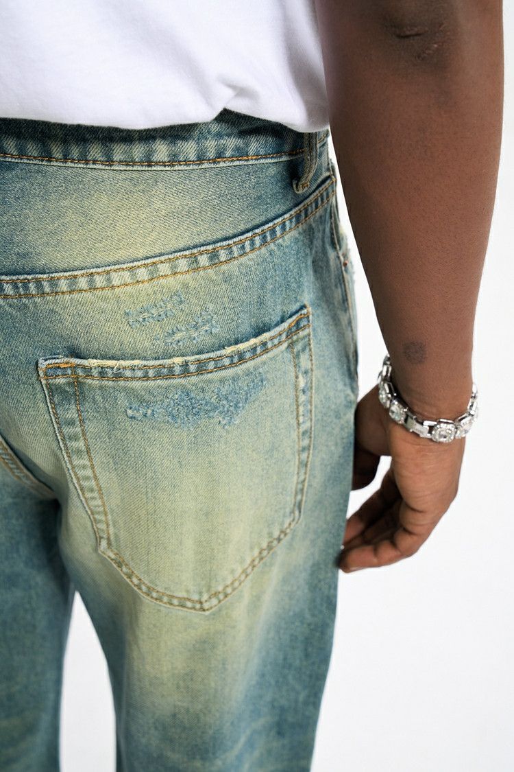 hiphop grunge y2k ripped damaged jeans