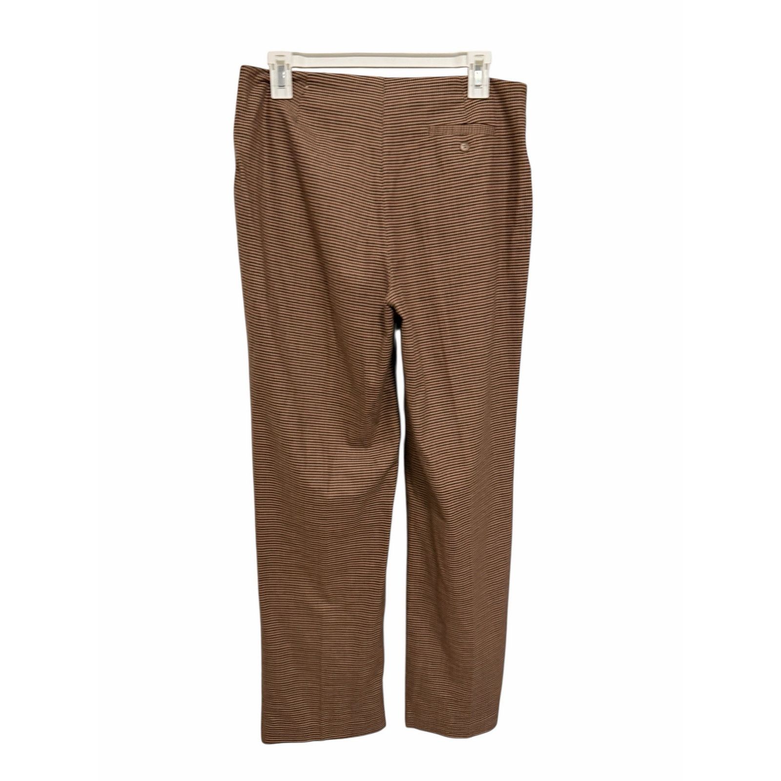 Other Austin Clothing Co Brown Houndstooth Stretch Cotton Trousers Size 32" / US 10 / IT 46 - 7 Thumbnail