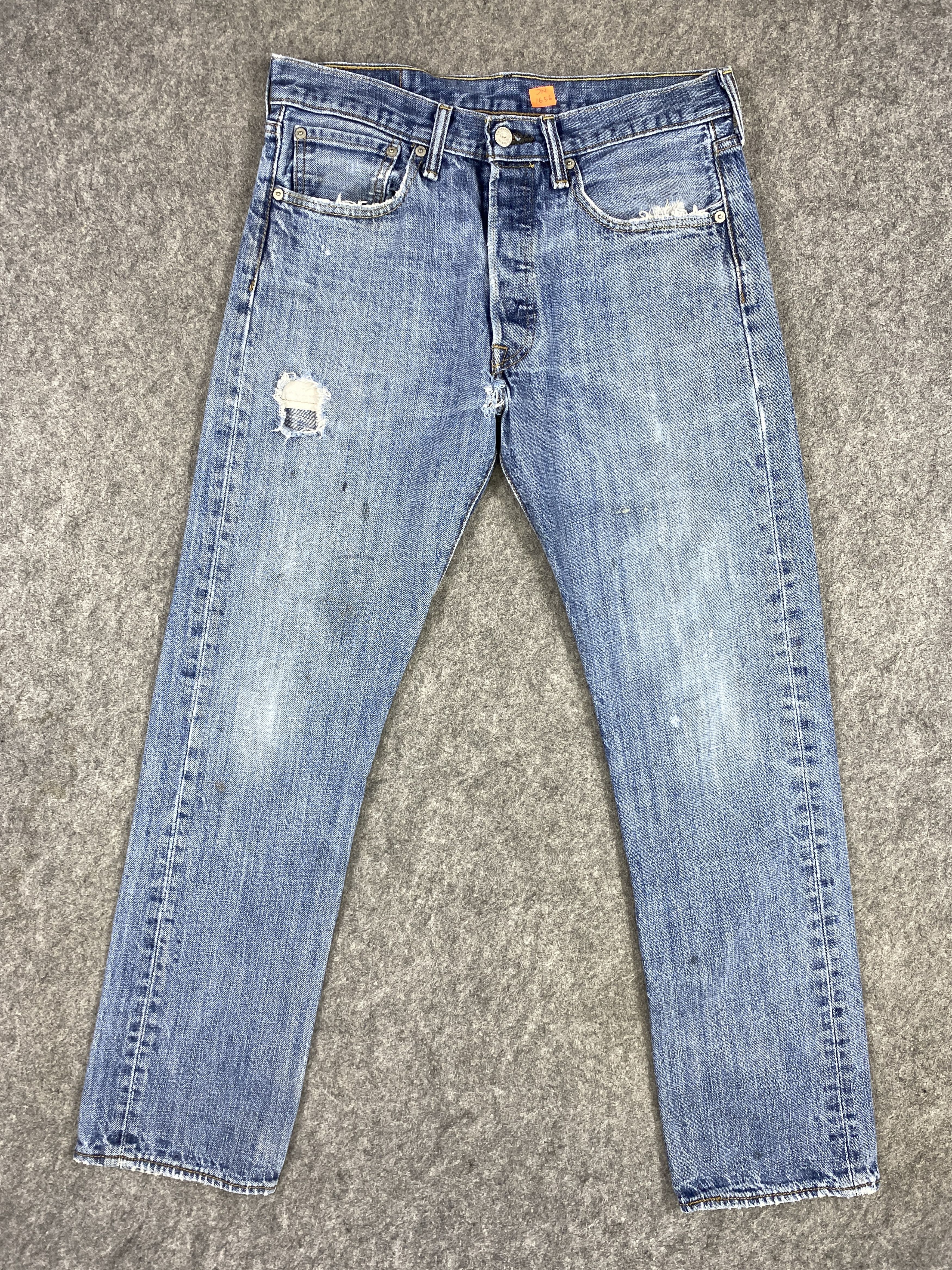 Levi's Distressed Blue Vintage Levi's 501 30x29.5 Denim -JN1656 Size US 30 / EU 46 - 1 Thumbnail