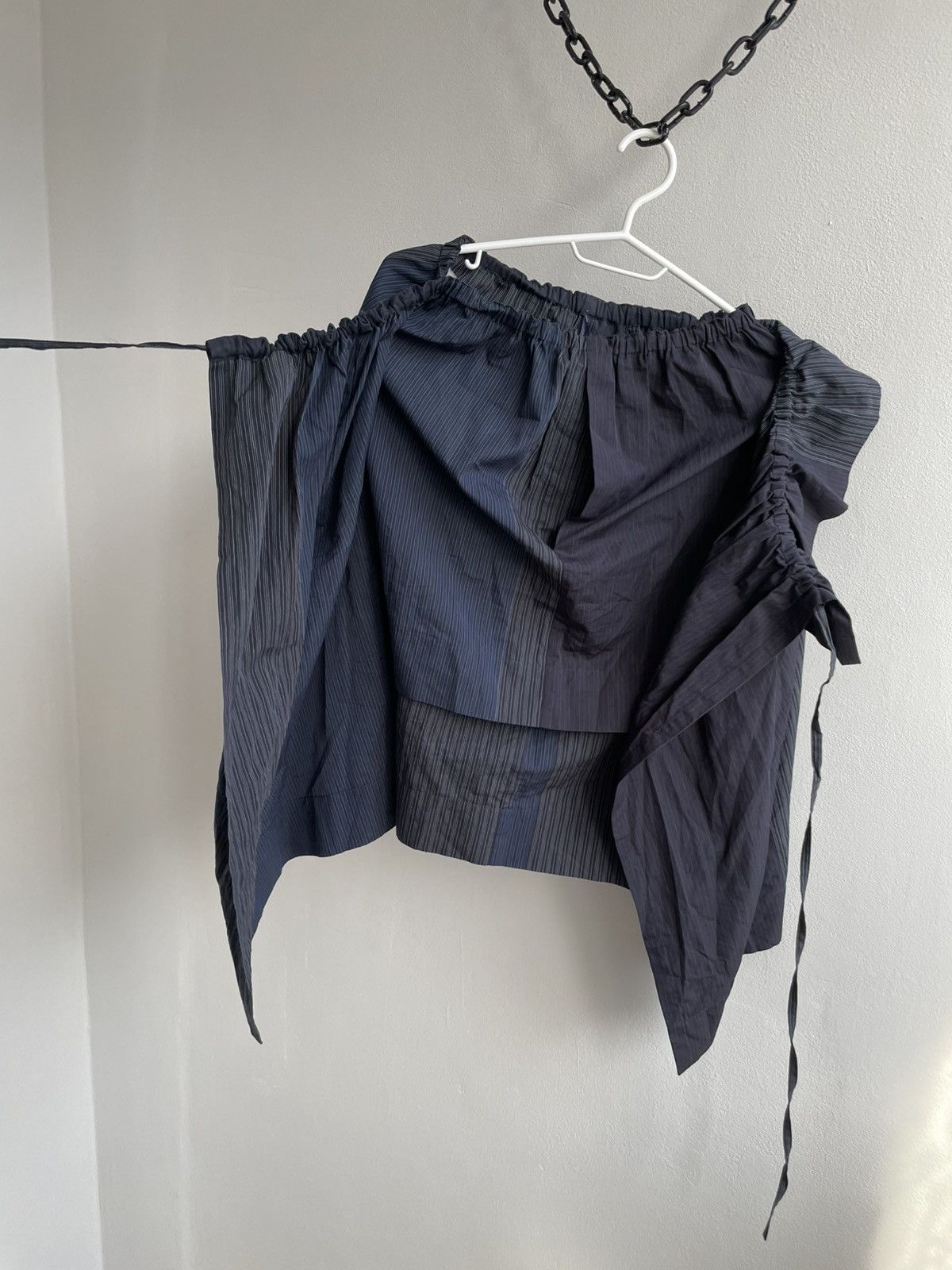 Stella McCartney Stella McCartney Women Dark Blue Skirt Wool Zip Bodycon Wrap Size 27" / US 4 / IT 40 - 5 Thumbnail
