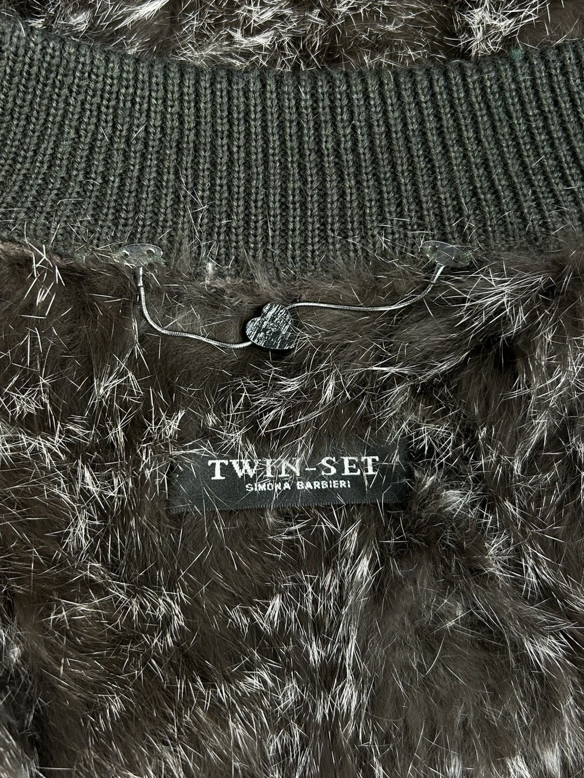 TWINSET × Vintage rare Twin Set Simona Barbieri Fur Cardi Coat Avant Garde Size M / US 6-8 / IT 42-44 - 9 Thumbnail