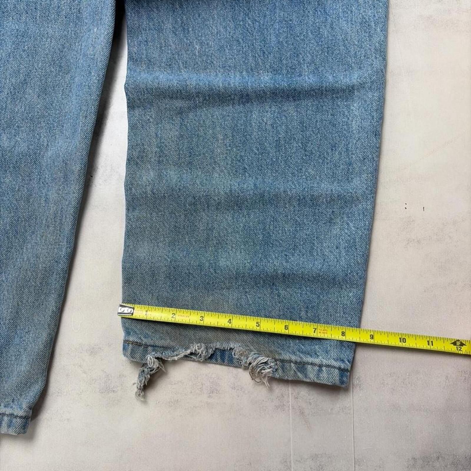 Empyre Y2K Blue Empyre Grunge Baggy Skater Distressed Denim Jeans Size US 30 / EU 46 - 8 Thumbnail