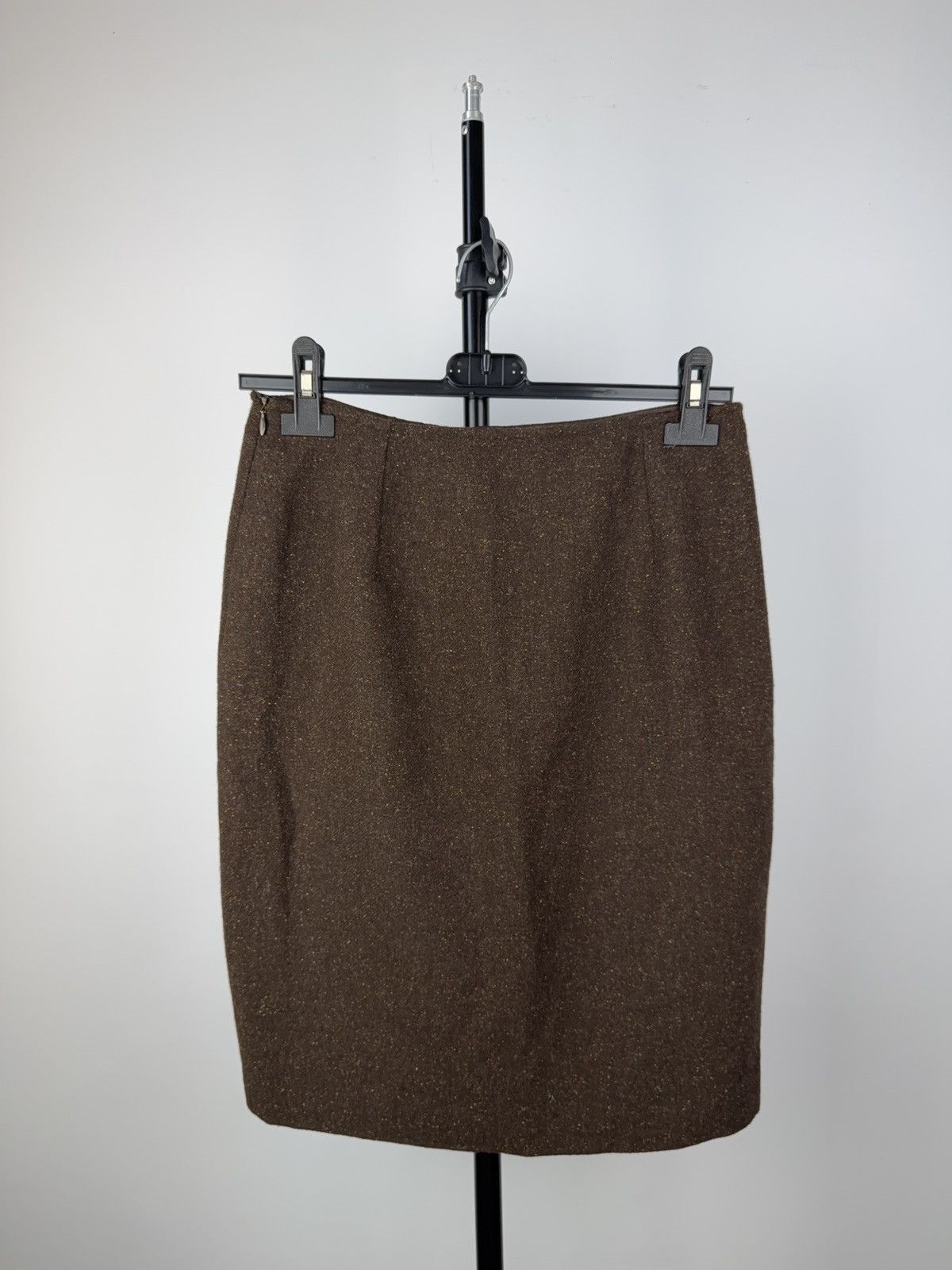 Max Mara × Vintage MARELLA Wool Skirt Suit Brown Tweed Set Made in Italy 10/M Size M / US 6-8 / IT 42-44 - 13 Thumbnail