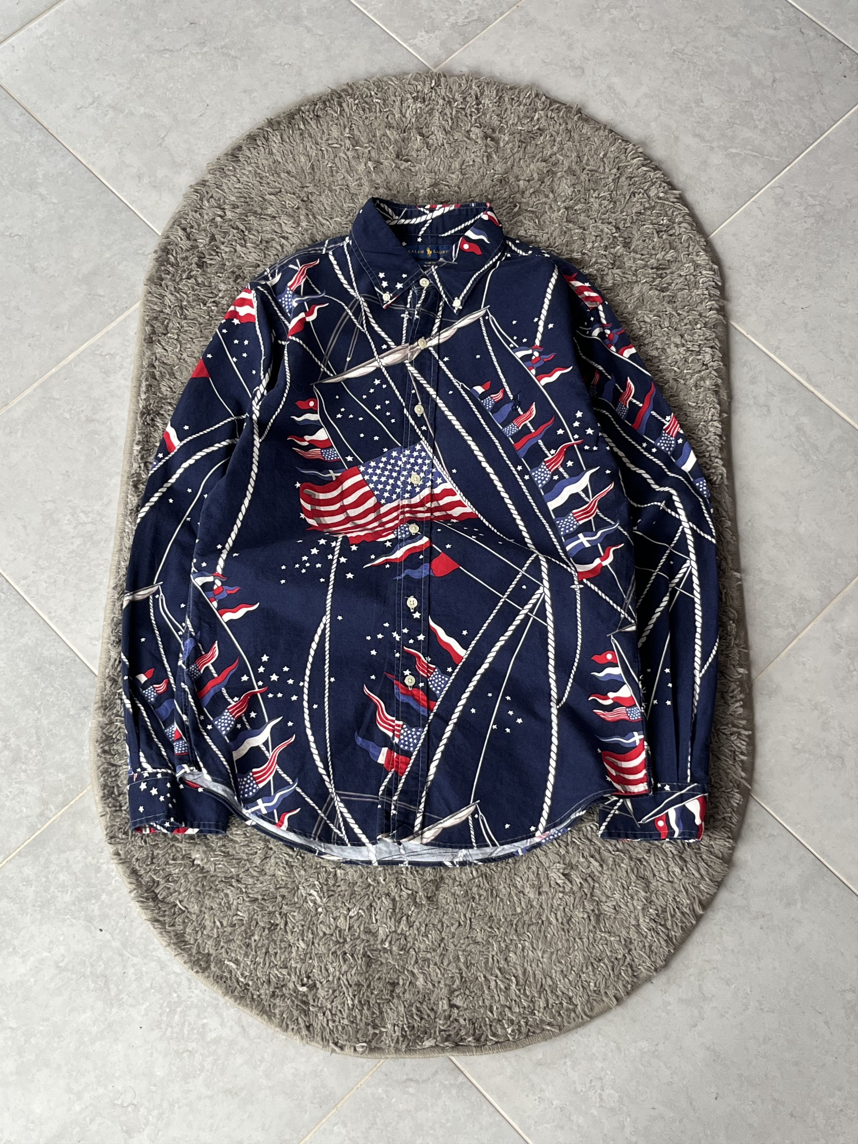 Ralph Lauren Vintage Shirt Button Up Ralph Lauren AMERICA Streetwear Size US M / EU 48-50 / 2 - 1 Thumbnail
