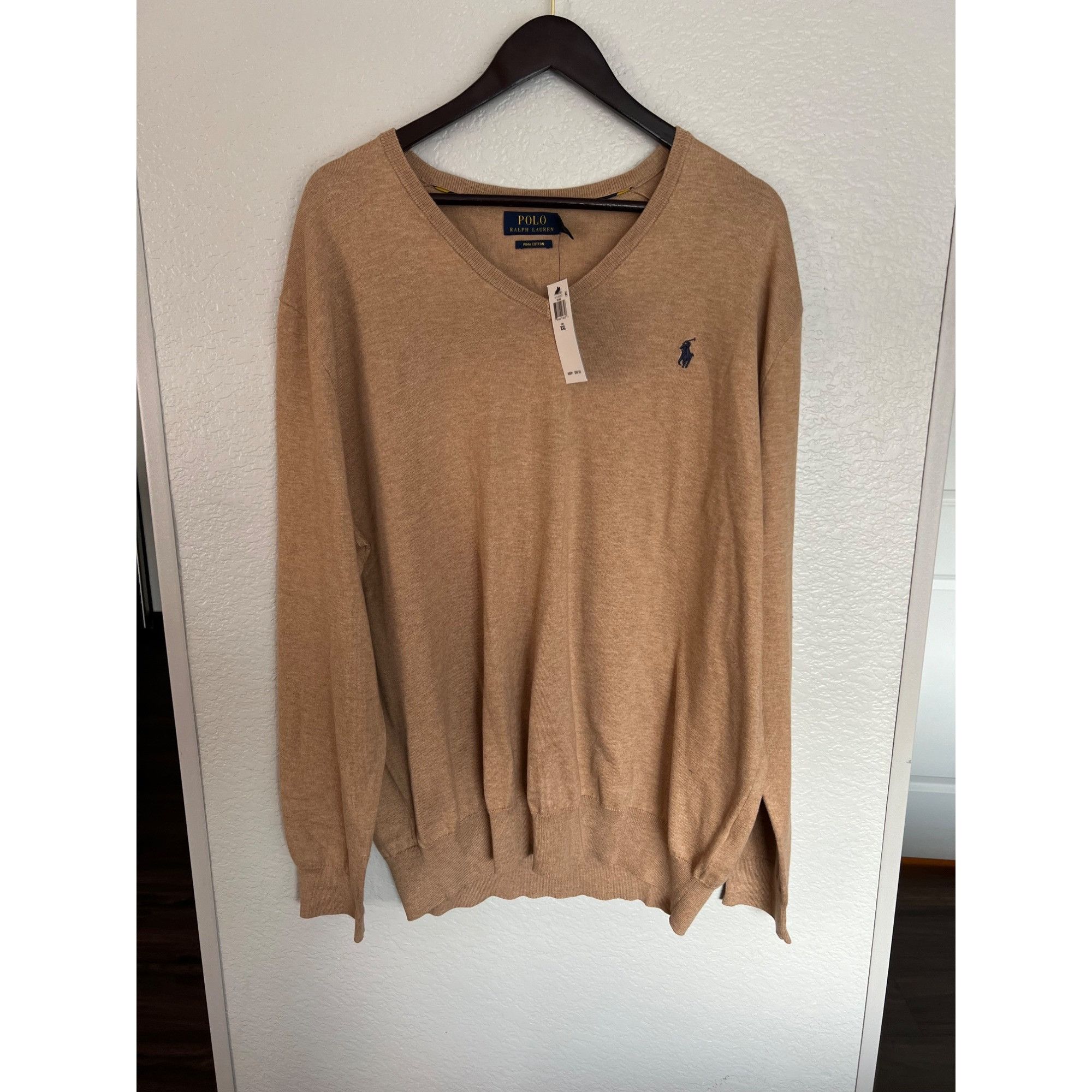 Polo Ralph Lauren V-neck Pima Cotton Sweater NWT - Size XXL