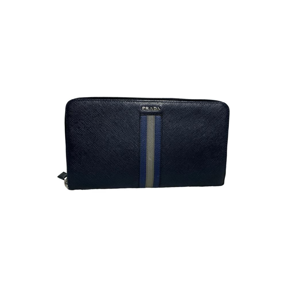 Prada Prada Saffiano Stripe Leather Clutch Size ONE SIZE - 1 Thumbnail