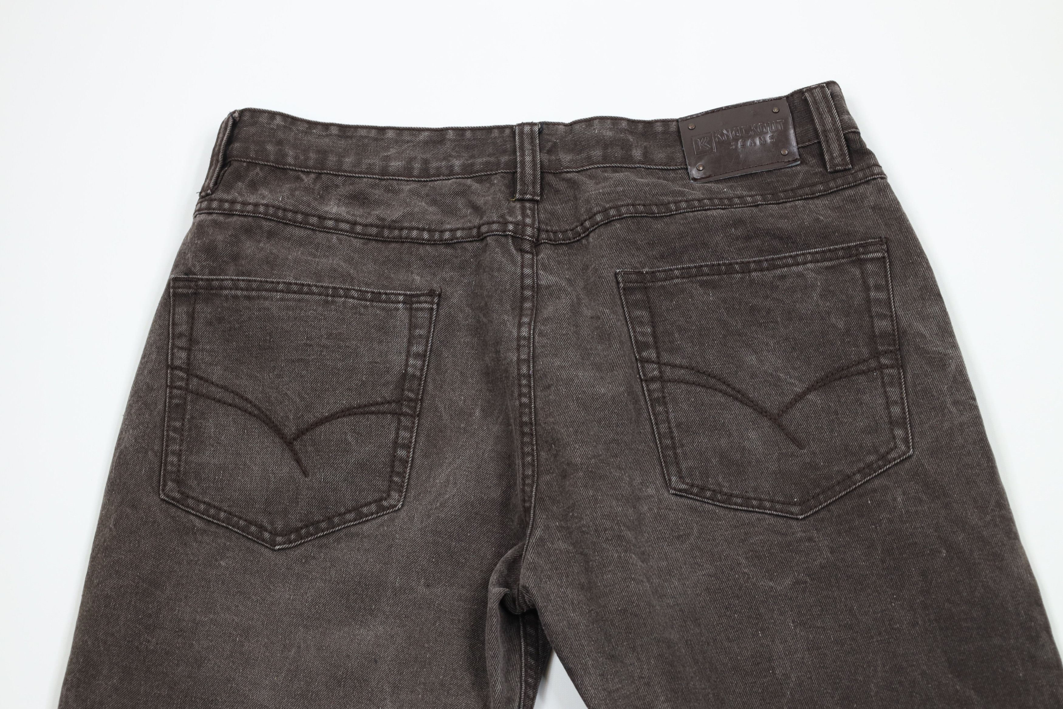 Vintage Vintage 90s Y2K Streetwear Fit Wide Leg Denim Jeans Brown Size US 34 / EU 50 - 9 Thumbnail