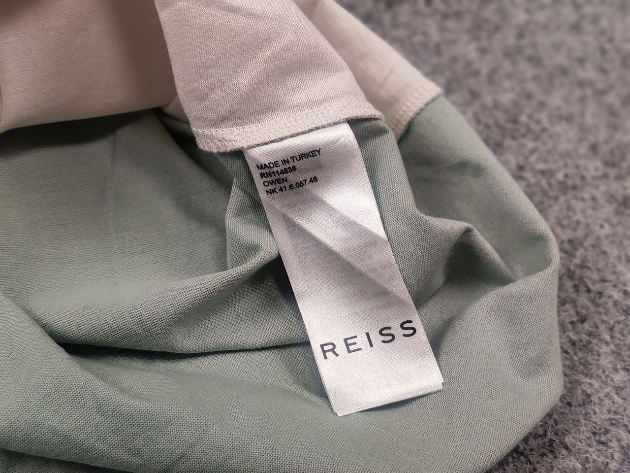 Reiss Reiss Owen Stripe Detailed Zip Neck Polo shades green Shirt Size US L / EU 52-54 / 3 - 14 Thumbnail