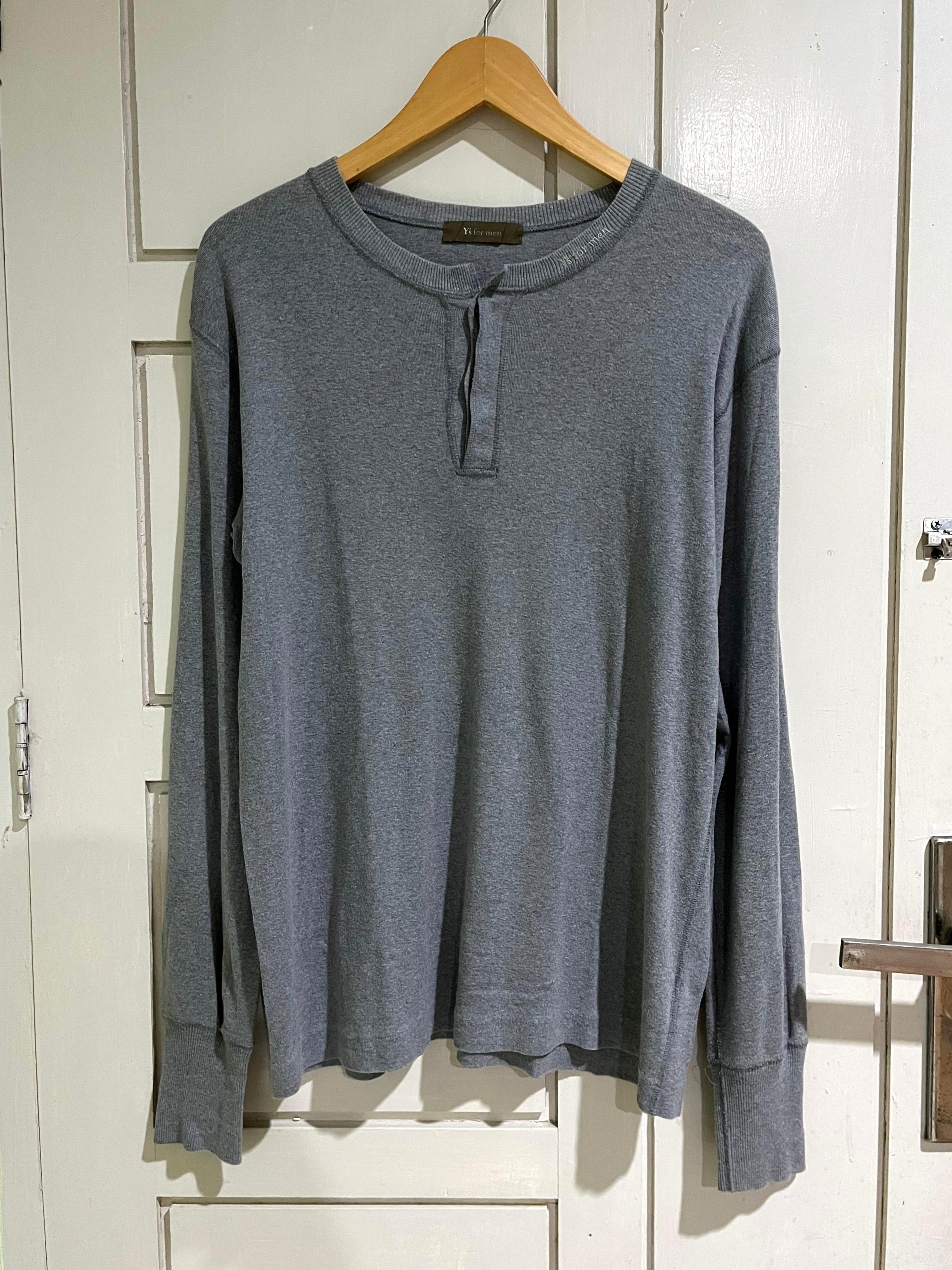 vintage ys for men grey longsleeve tee