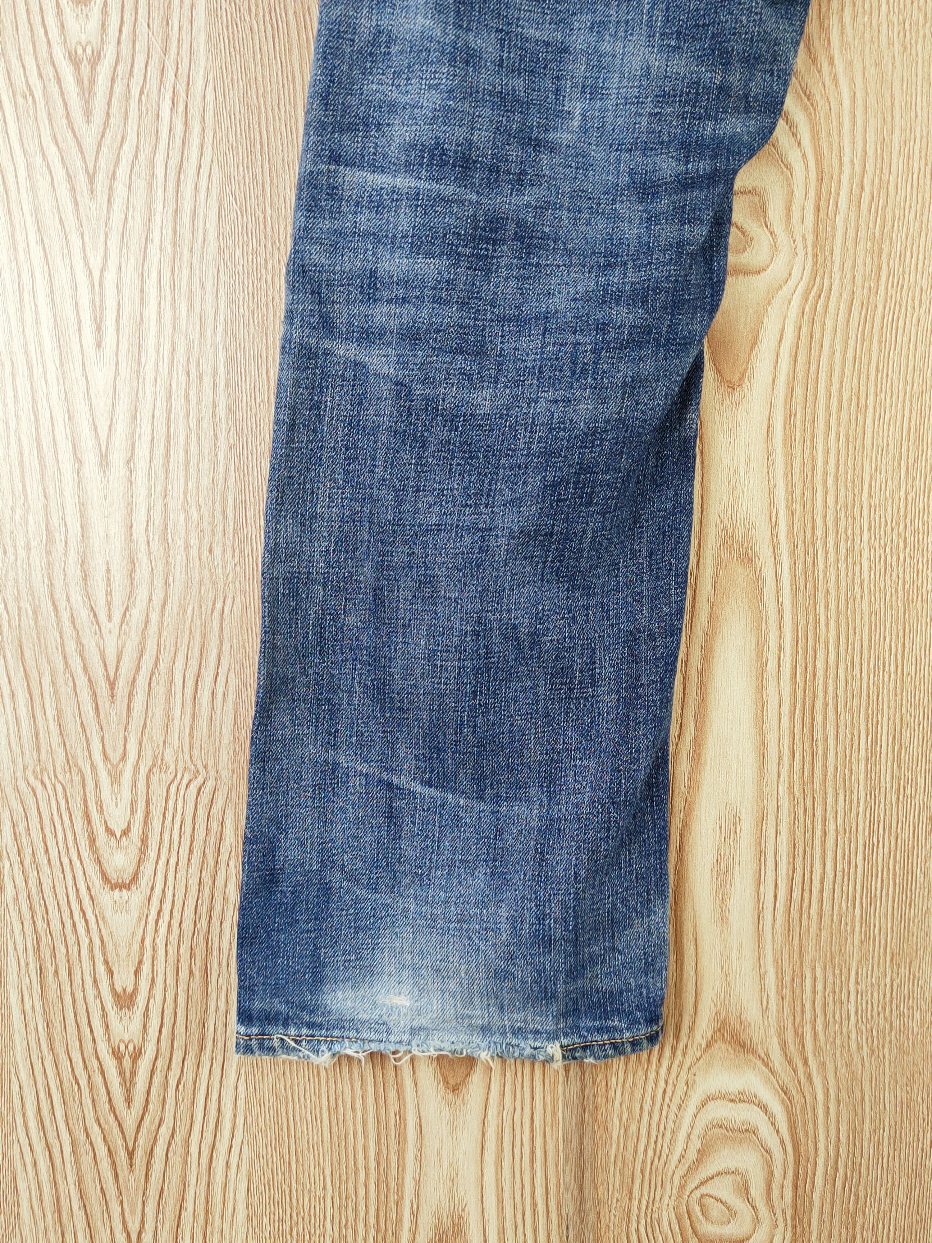 Gap DL Gap Dark Blue Faded Distressed Ripped Cargo Jeans #W023 Size US 31 - 11 Thumbnail