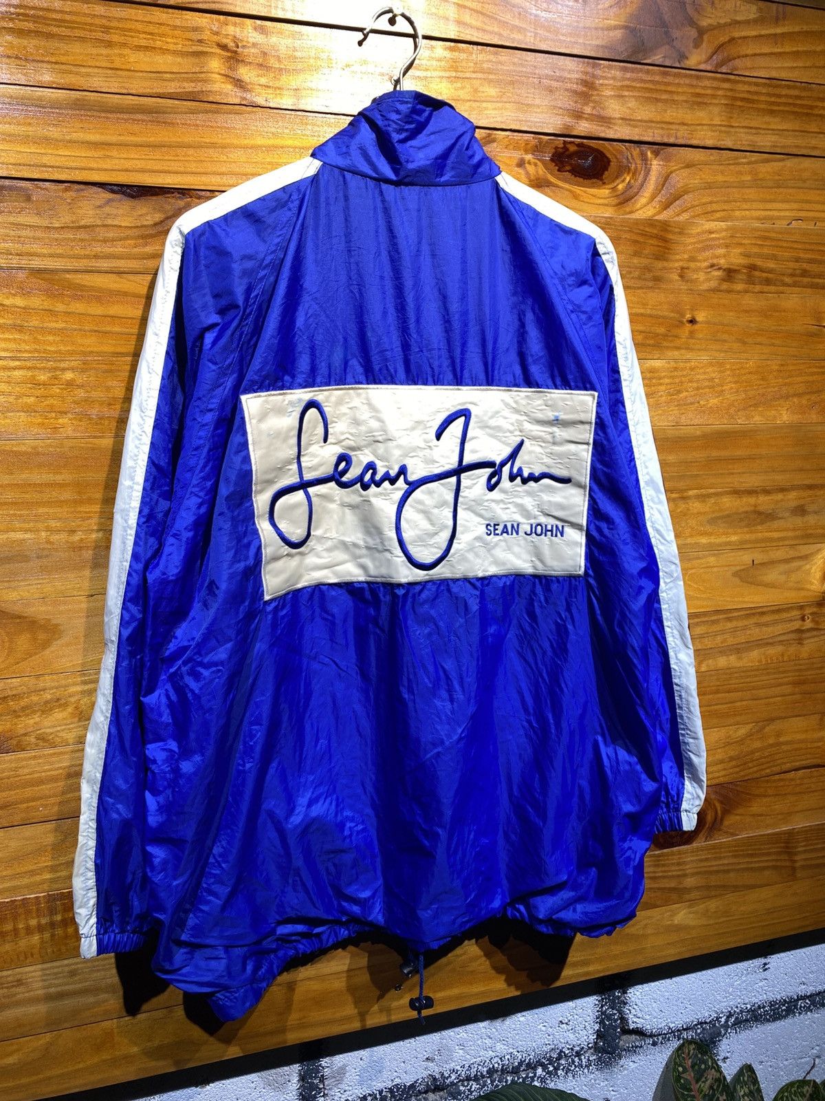 Sean John Vintage Sean John Blue Windbreaker Jacket Hip-Hop Streetwear Size US XL / EU 56 / 4 - 5 Thumbnail