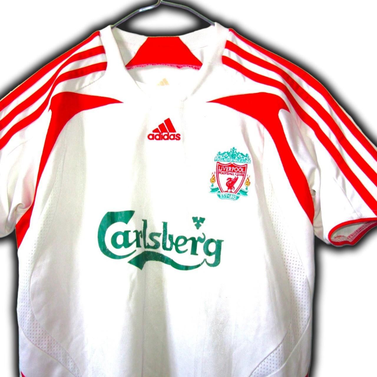 Adidas Fc Liverpool England 2007 2008 Away Shirt Jersey Size US XXS / EU 40 - 3 Thumbnail