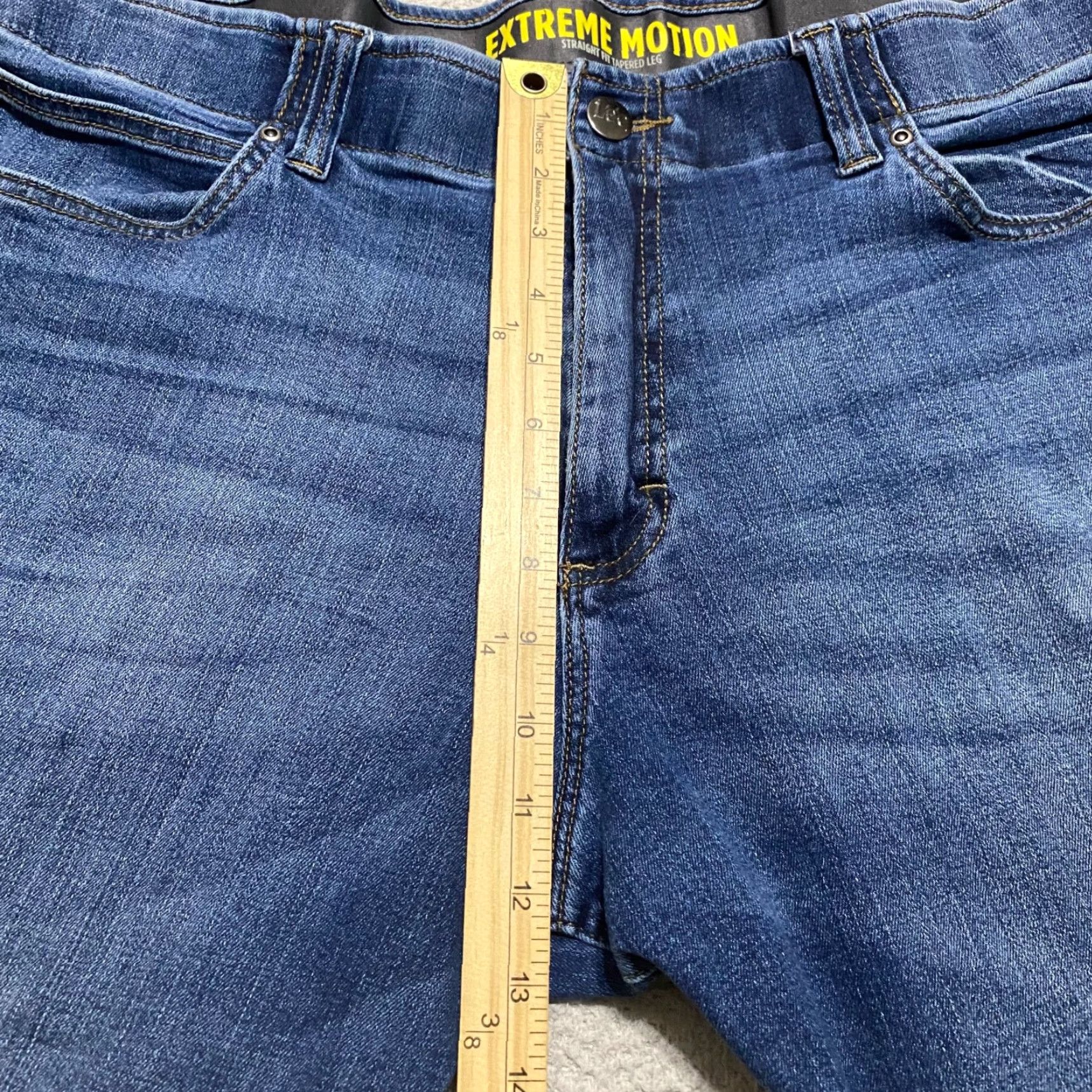 Lee Lee Jeans Mens Straight Jeans 44x30 Blue Denim Extreme Motion Mid Rise Size US 44 / EU 60 - 7 Thumbnail