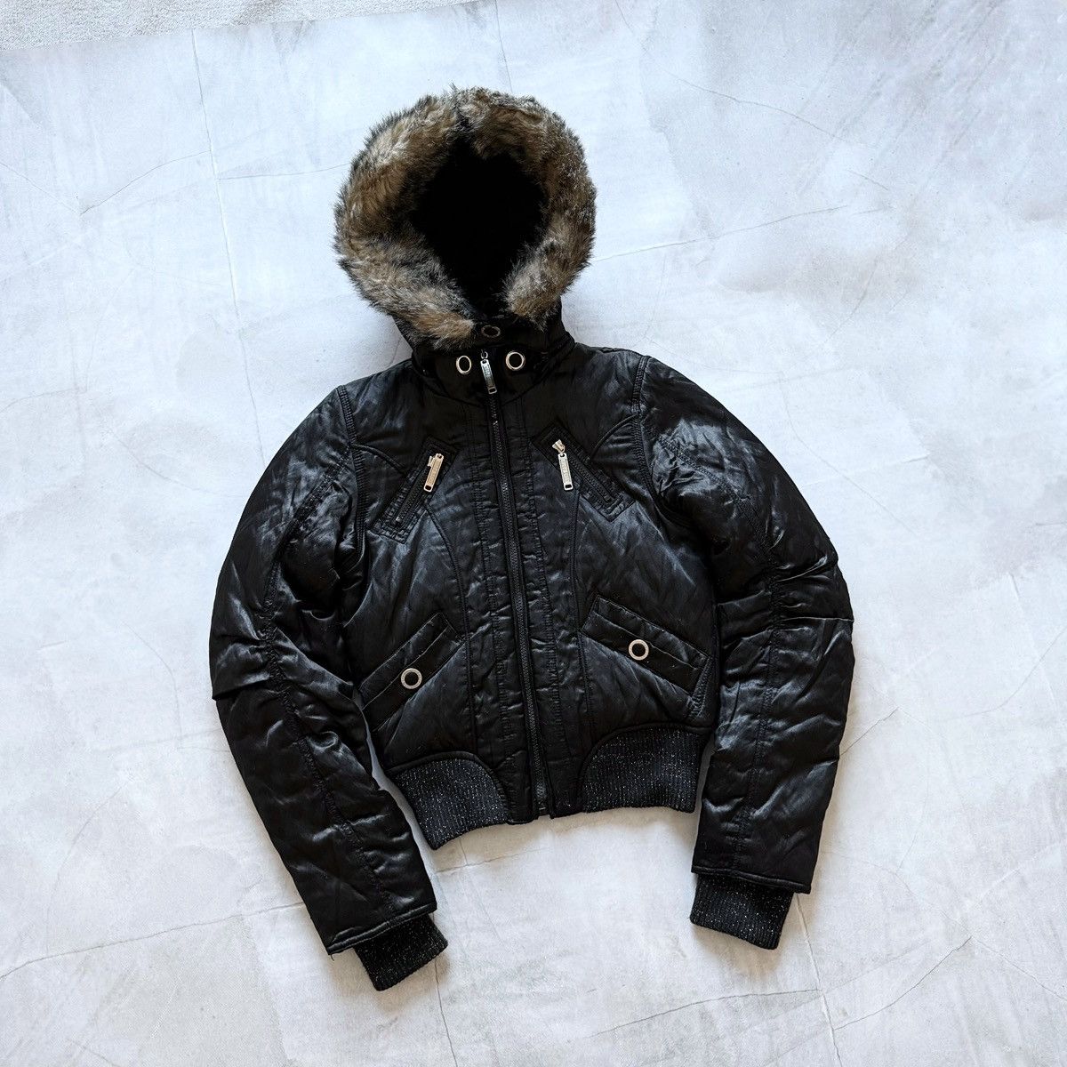 If Six Was Nine 00s LGB If Six Was Nine Style Multi Pocket Faux Fur Jacket Size XS / US 0-2 / IT 36-38 - 2 Thumbnail