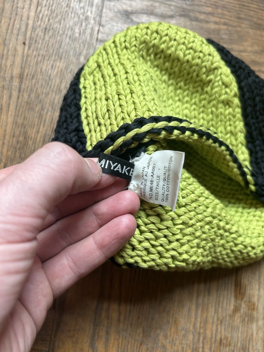 Issey Miyake 90s Chunky Hand Knit beanie Size ONE SIZE - 3 Thumbnail