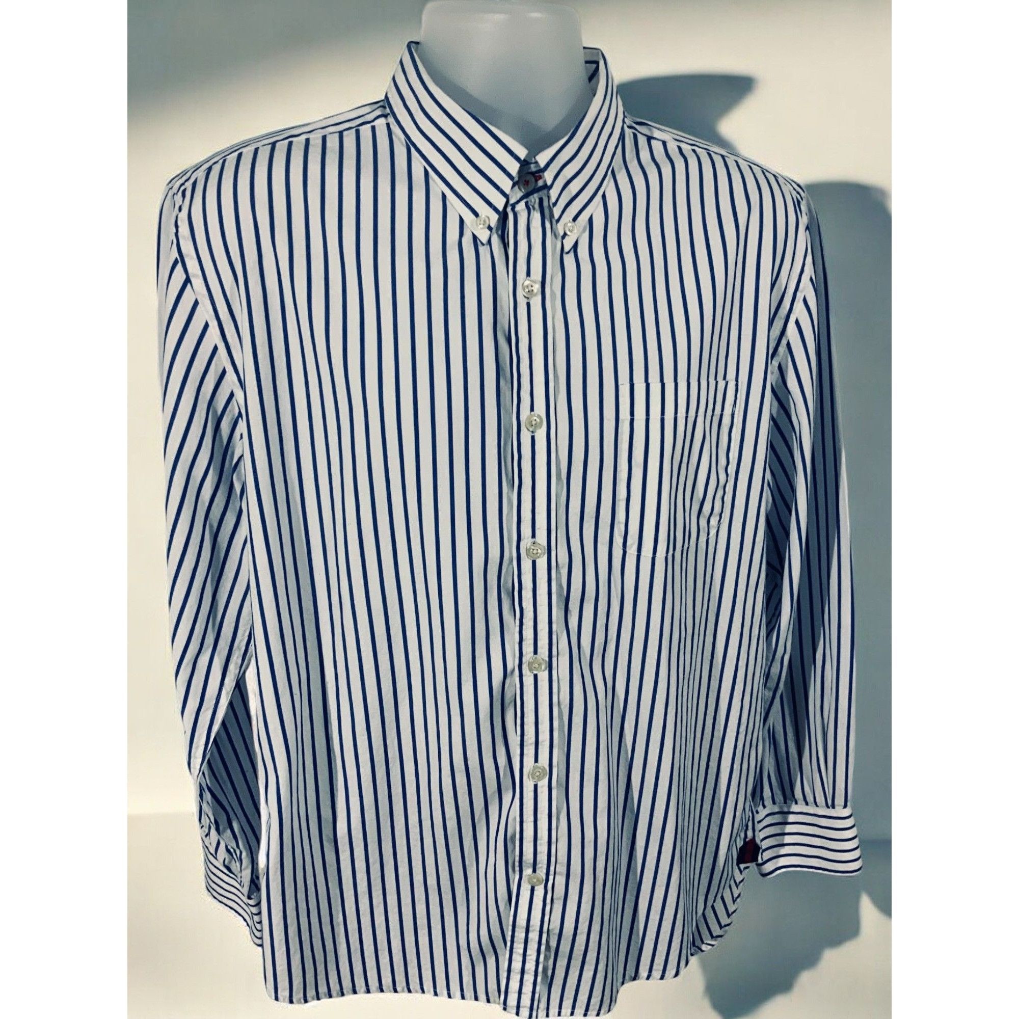 Designer Lincs DC & Co Mens Classic Striped XL Cotton Button Down Size US XL / EU 56 / 4 - 8 Thumbnail