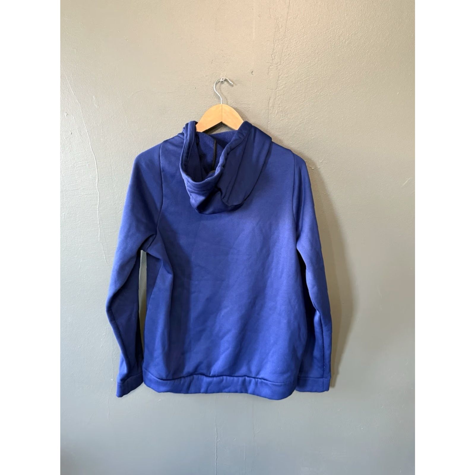 Nike Nike Mens Pullover Hooded Sweatshirt Therma Fit Blue M Athletic Size US M / EU 48-50 / 2 - 2 Thumbnail