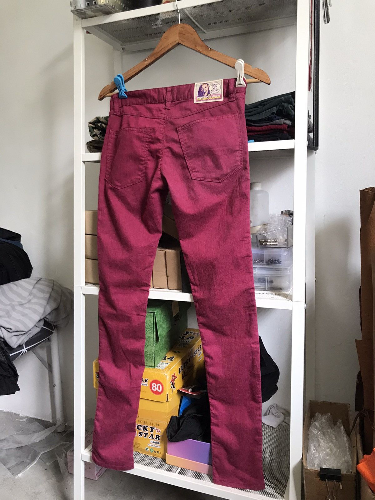 Hysteric Glamour Steal🔥 VINTAGE Hysteric Glamour Pink Jeans Size 23" - 2 Thumbnail