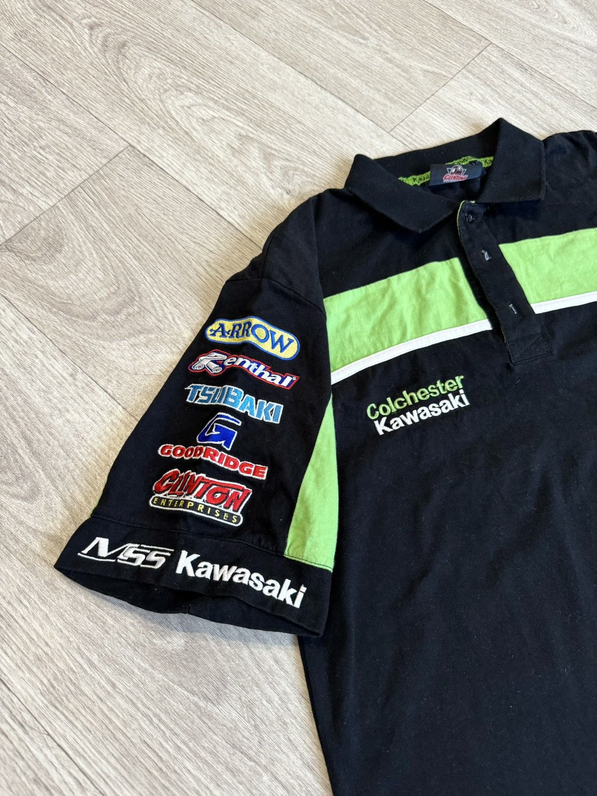 Vintage 🔷Vintage Kawasaki Racing Polo 90s🔷 Size US L / EU 52-54 / 3 - 2 Thumbnail