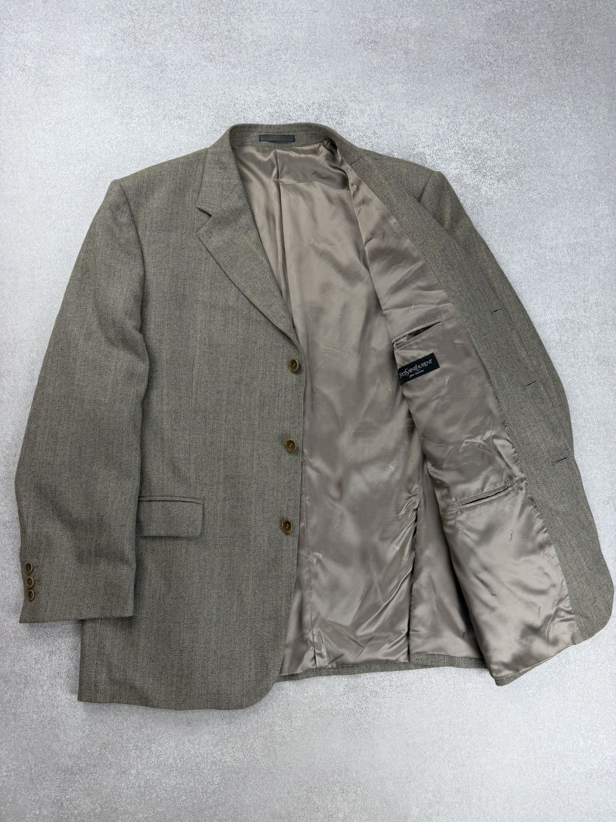 Yves Saint Laurent Vintage Yves Saint Laurent Wool Blazer Jacket Size 58 Size 48R - 10 Thumbnail