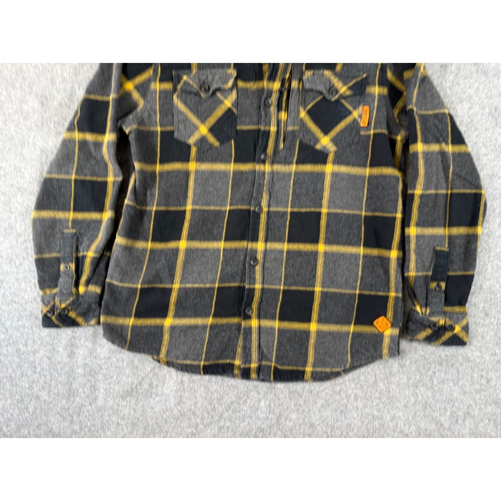 Vintage VINTAGE Off The Grid Shirt Mens L Gray Yellow Plaid Destroyer Flannel Long Sleeve Size US L / EU 52-54 / 3 - 4 Thumbnail