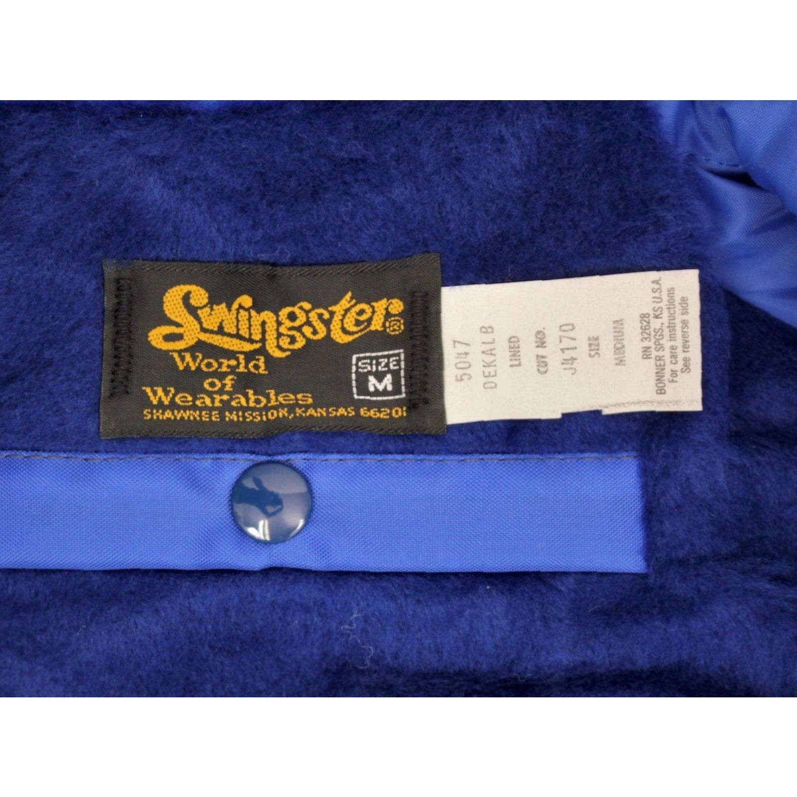 Vintage VINTAGE 70s Jacket SWINGSTER Blue Nylon Dekalb Patch, Size M, Mens, 1970s, Swingster, Regular Size, 47 Chest, 29.5 Length Size US M / EU 48-50 / 2 - 4 Thumbnail