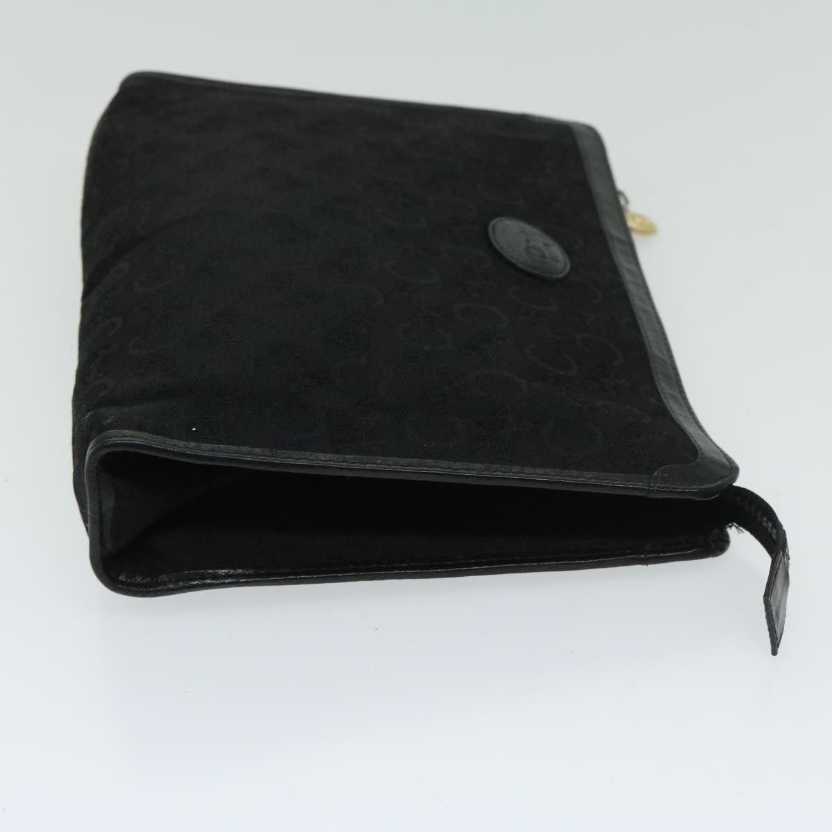 Celine CELINE C Macadam Canvas Clutch Bag Black Size ONE SIZE - 4 Thumbnail
