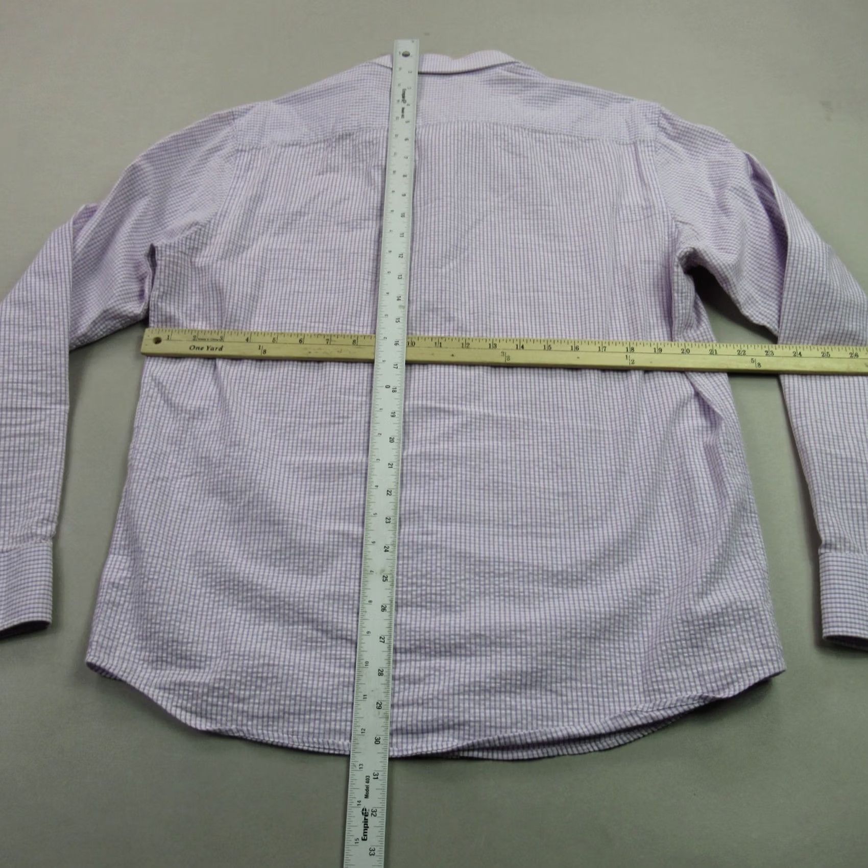 UNTUCKit UNTUCKit Shirt Mens XL Long Sleeve Button Front Casual Purple Checks Slim Fit Size US XL / EU 56 / 4 - 7 Thumbnail